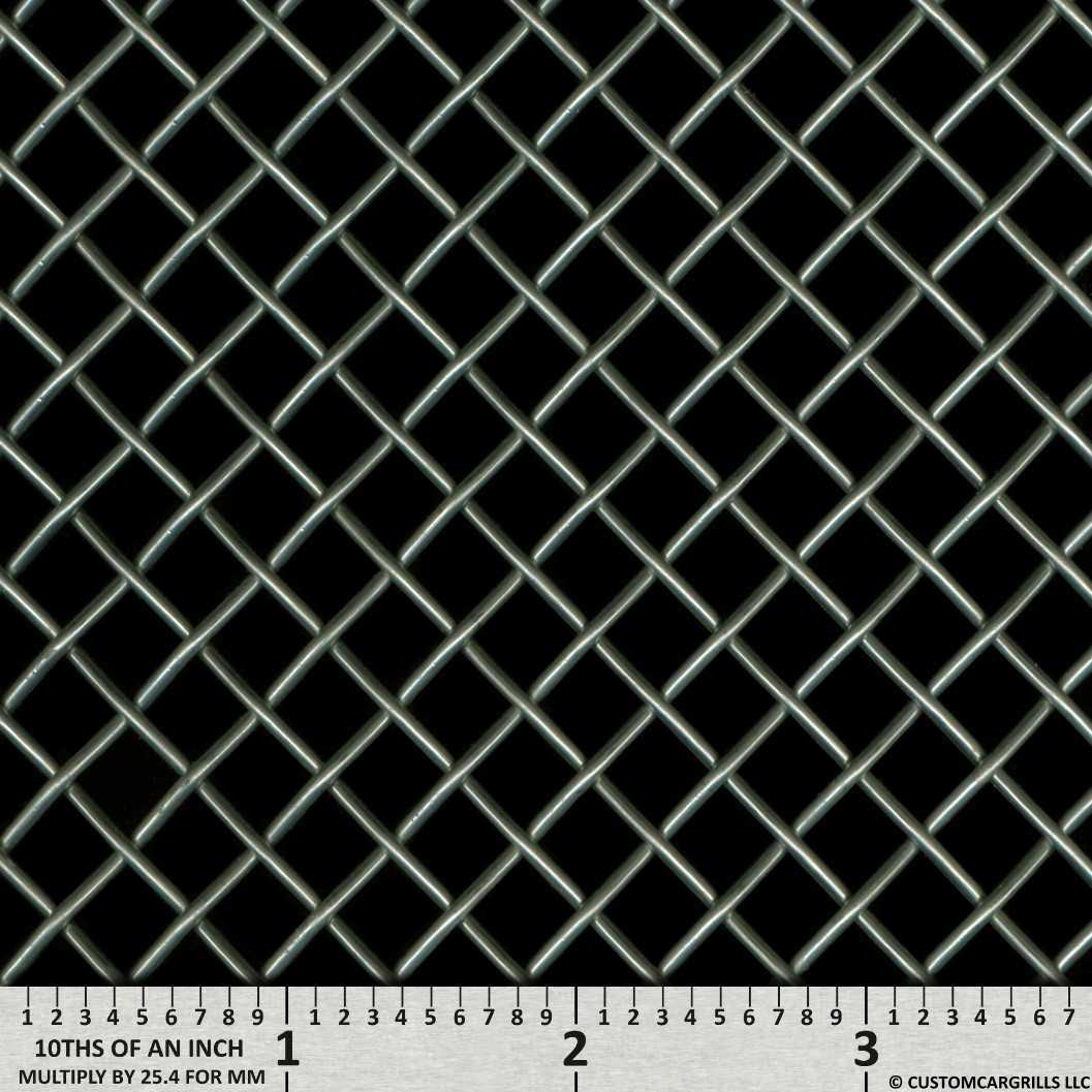 6in. x 36in. 3-Mesh Diamond Woven Grill Sheets - Silver