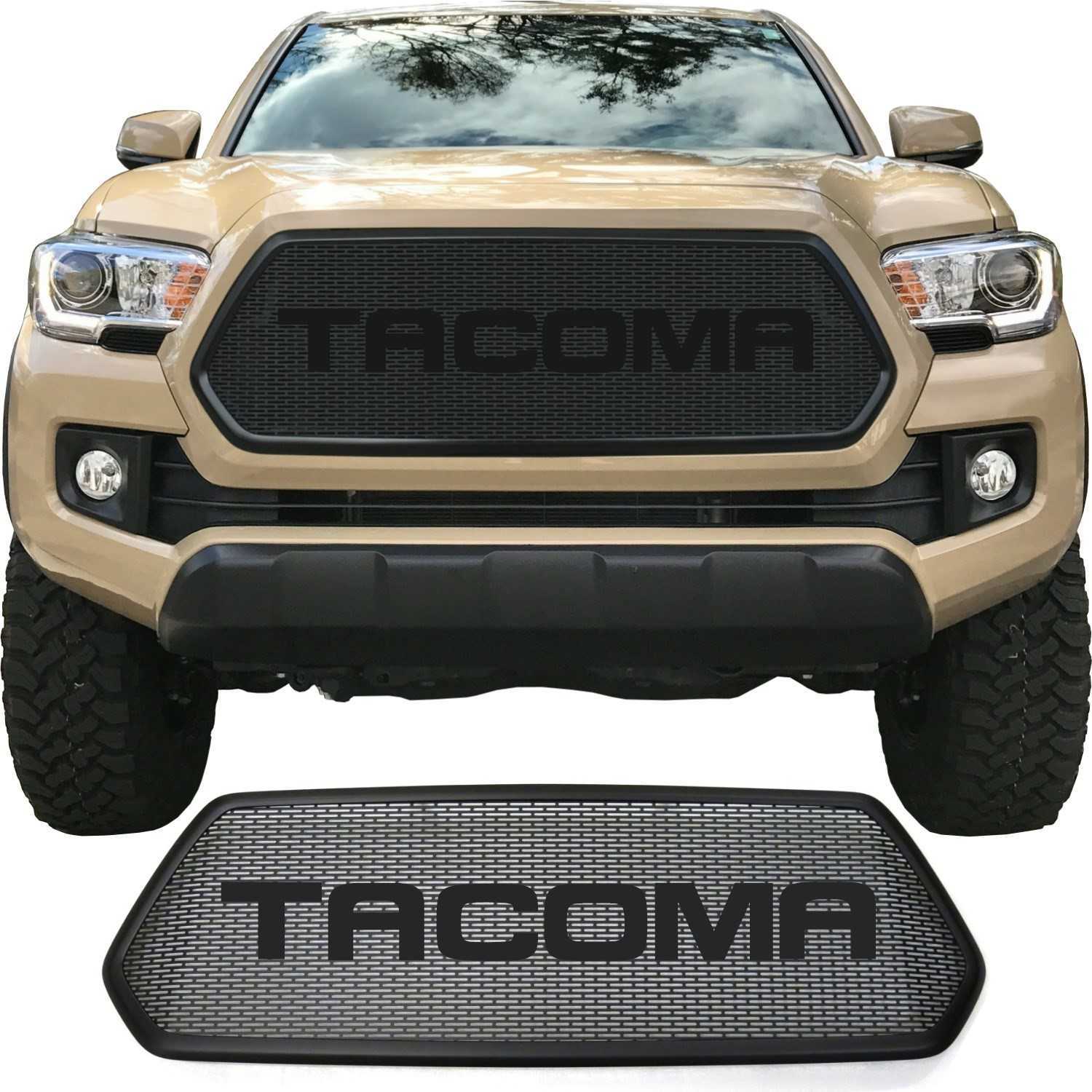 2016 - 2017 Toyota Tacoma Mesh Grill with Bezel and Round Lettering