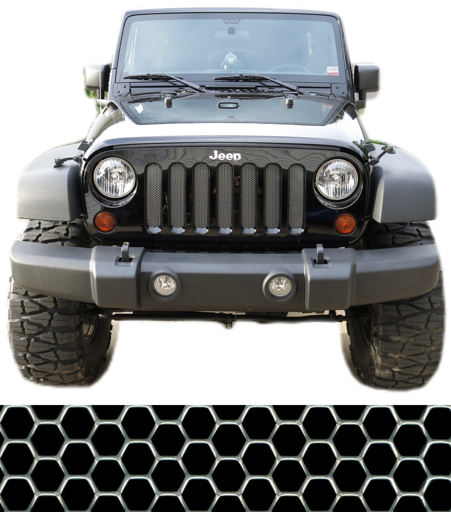 Jeep Wrangler Mesh Grill Inserts