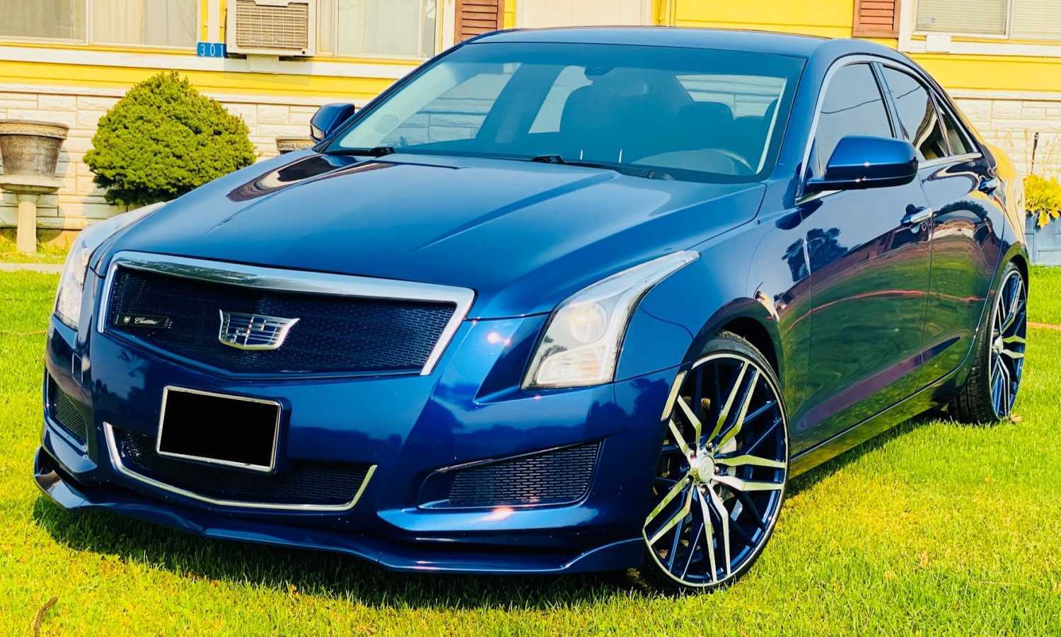 Black Stainless Mesh Grille Combo For 2013-2014 Cadillac ATS – Lower Bumper + Fog Light Covers