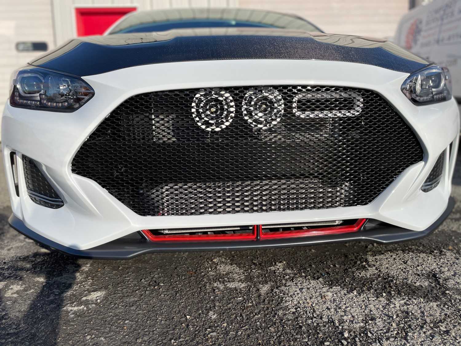 2019 - 2021 Hyundai Veloster Custom Mesh Grill Insert kit by customcargrills