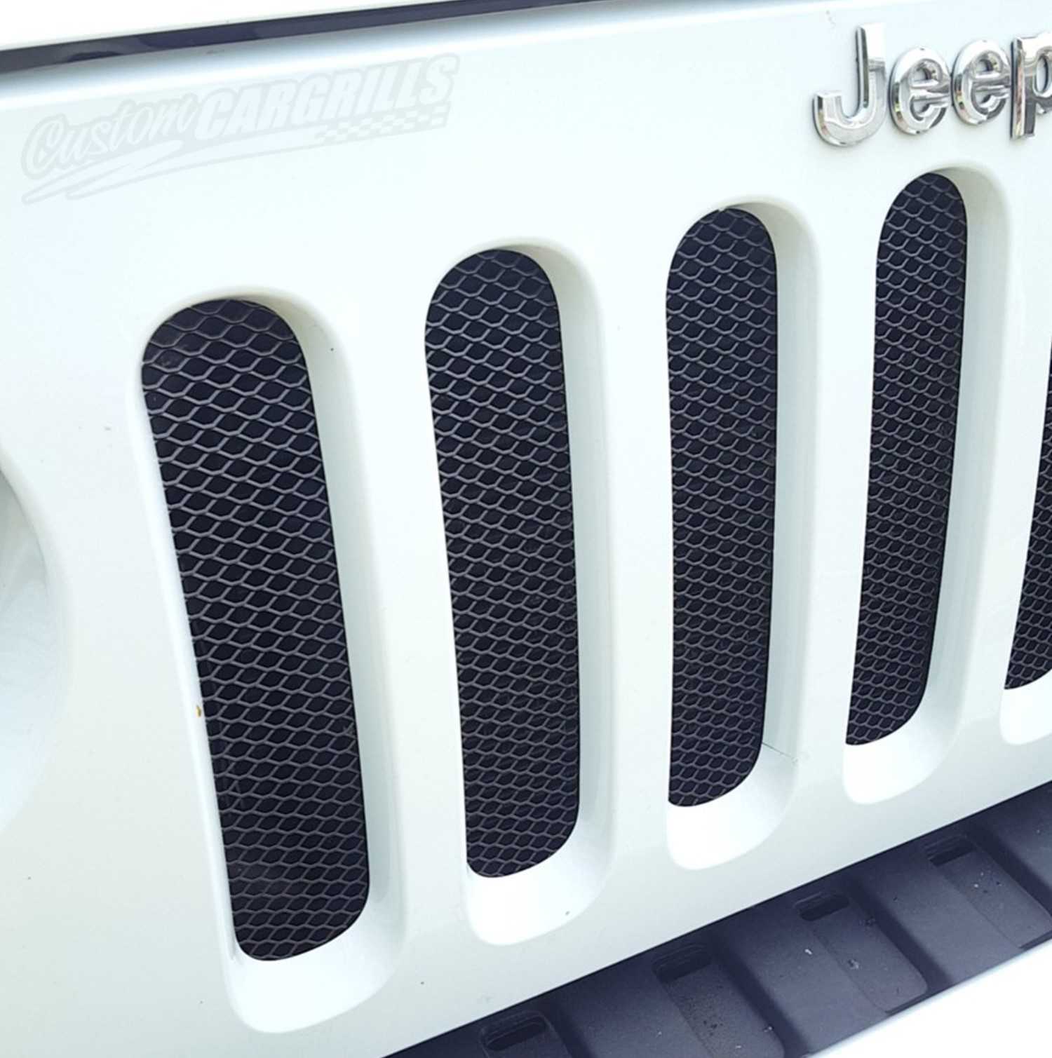 2007 - 2017 Jeep Wrangler JK Mesh Grill Insert kit by customcargrills