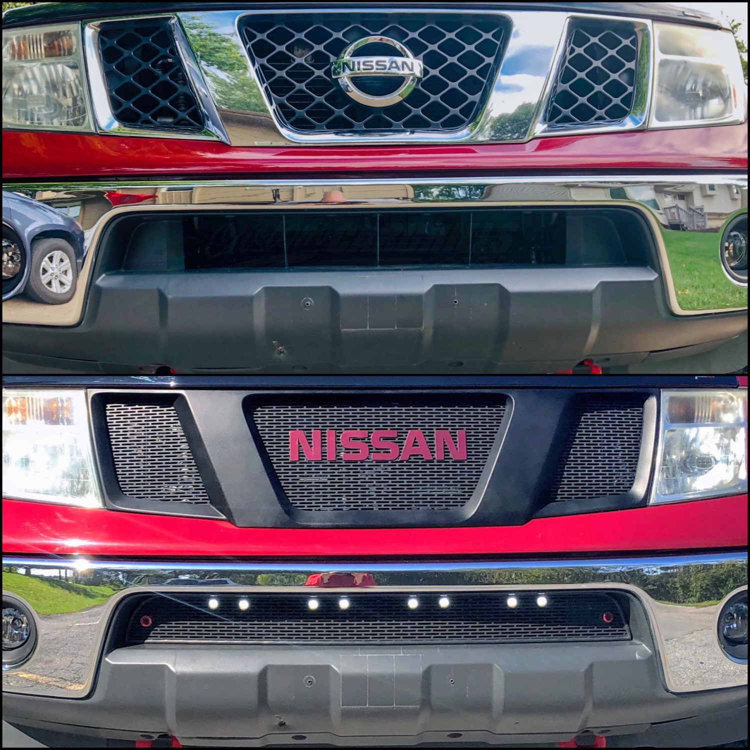 2005 - 2008 Nissan Frontier Mesh Grill Set #2