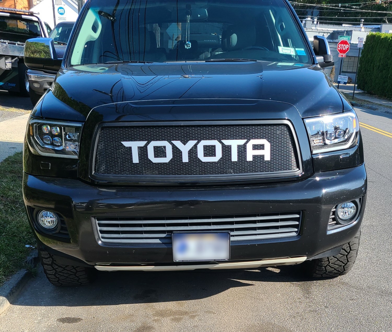 2008-17 Toyota Sequoia Mesh Grill Insert with Big Letters by