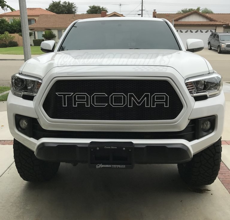 2016 - 2017 Toyota Tacoma Mesh Grill with Bezel and Sharp Letters #6