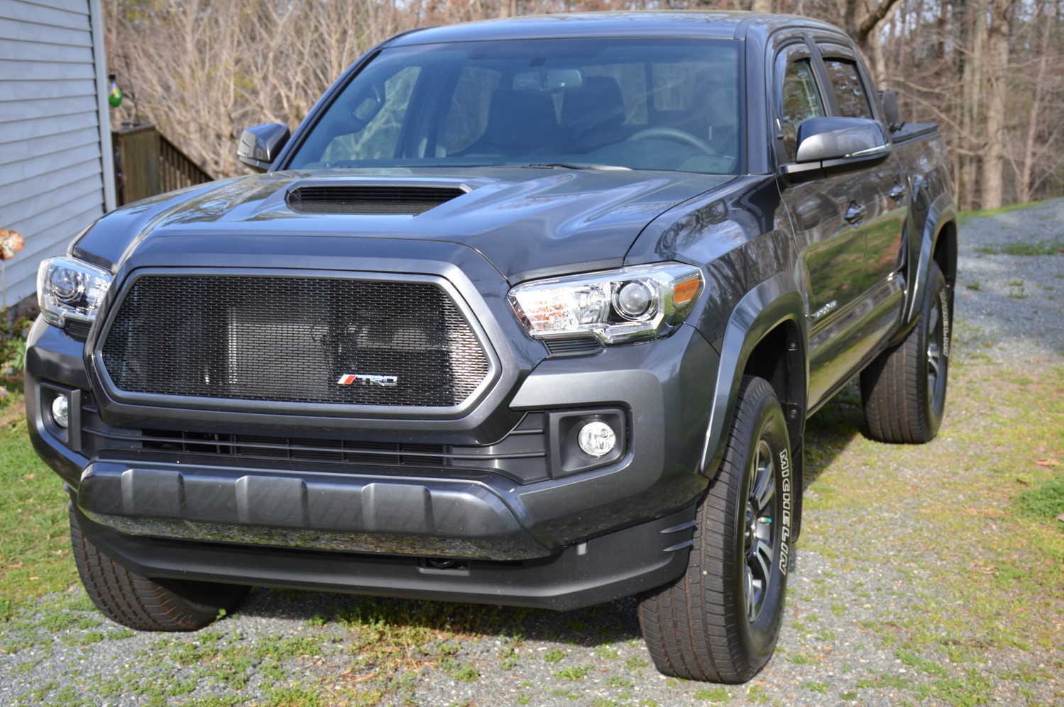 TRD Style Mesh Grille For Toyota Tacoma 2016-2023 - Black & Gray Front Upper Bumper
