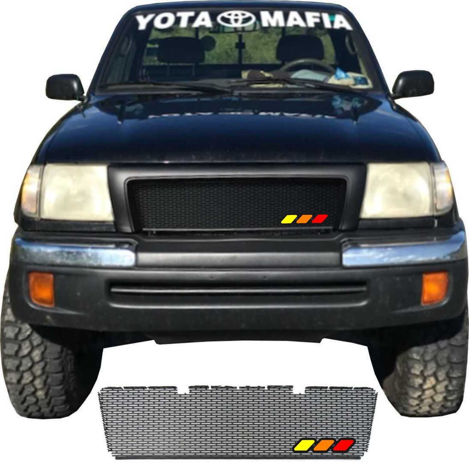 Mesh Grille with Bezel and Tri-Color Emblem for 1998 - 2000 Toyota Tacoma