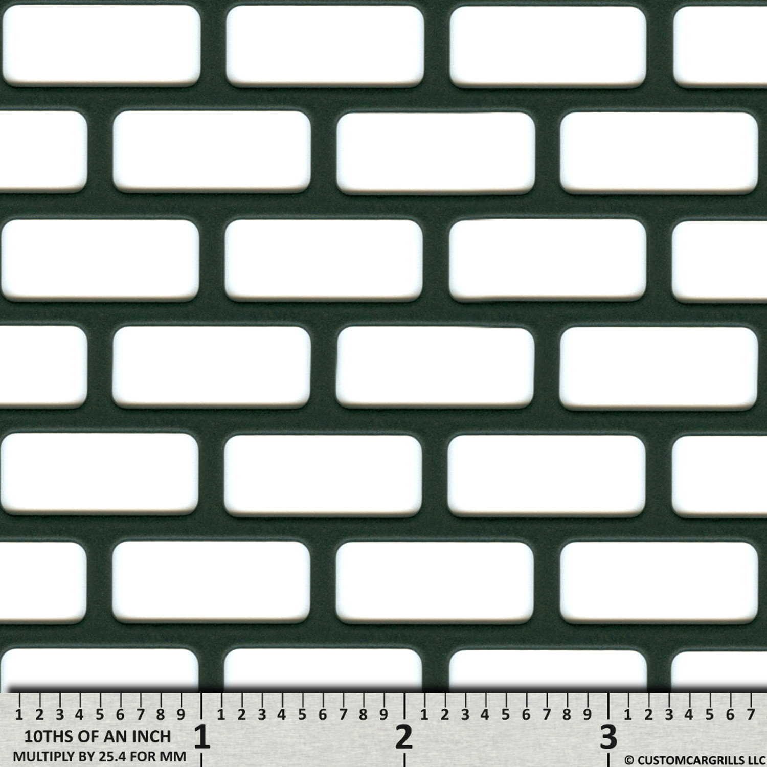 16in. x 48in. "Brick" Aluminum Grill Mesh Sheet - Flat Black