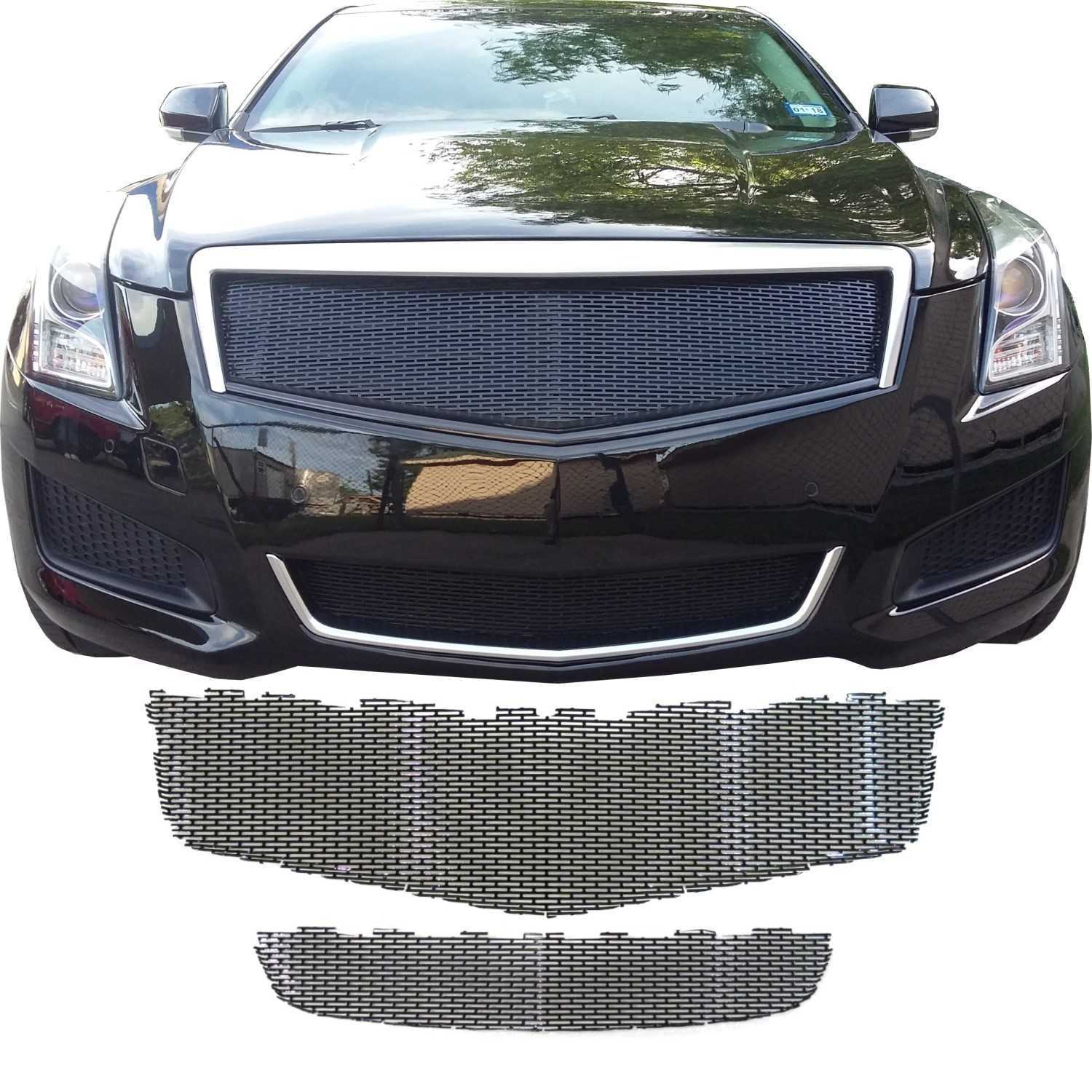 2013 - 2014 Cadillac ATS Top and Bottom Grill Mesh Set