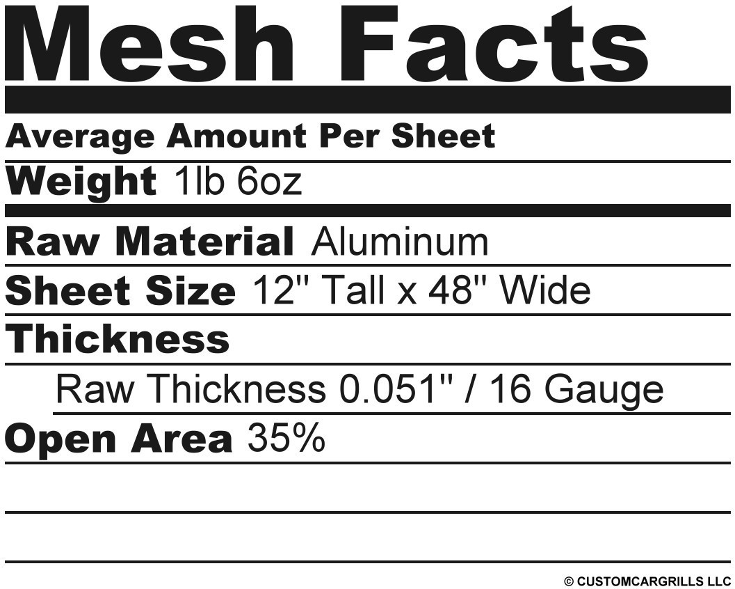 12in. x 48in. Diamond Extreme Grill Mesh Sheet - Gloss Black #3