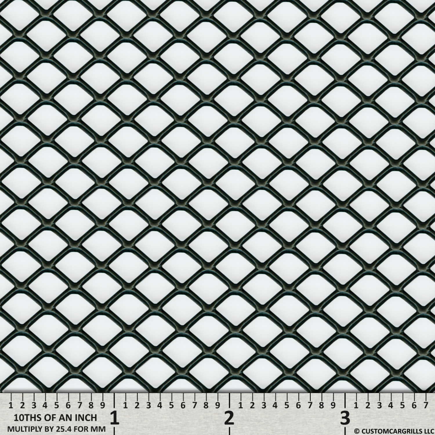 16in. x 48in. Diamond RS Grill Mesh Sheet - Black