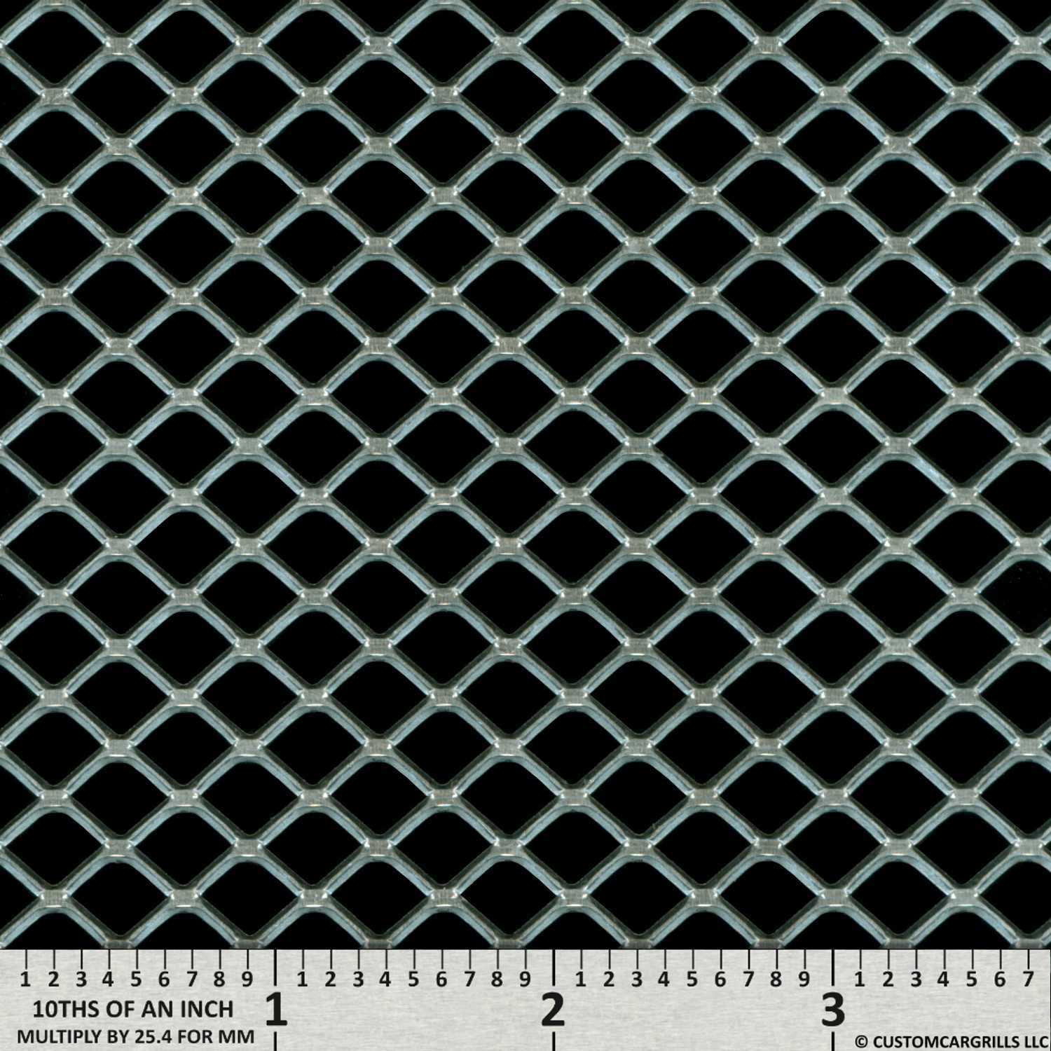 16in. x 48in. Diamond RS Grill Mesh Sheet - Silver