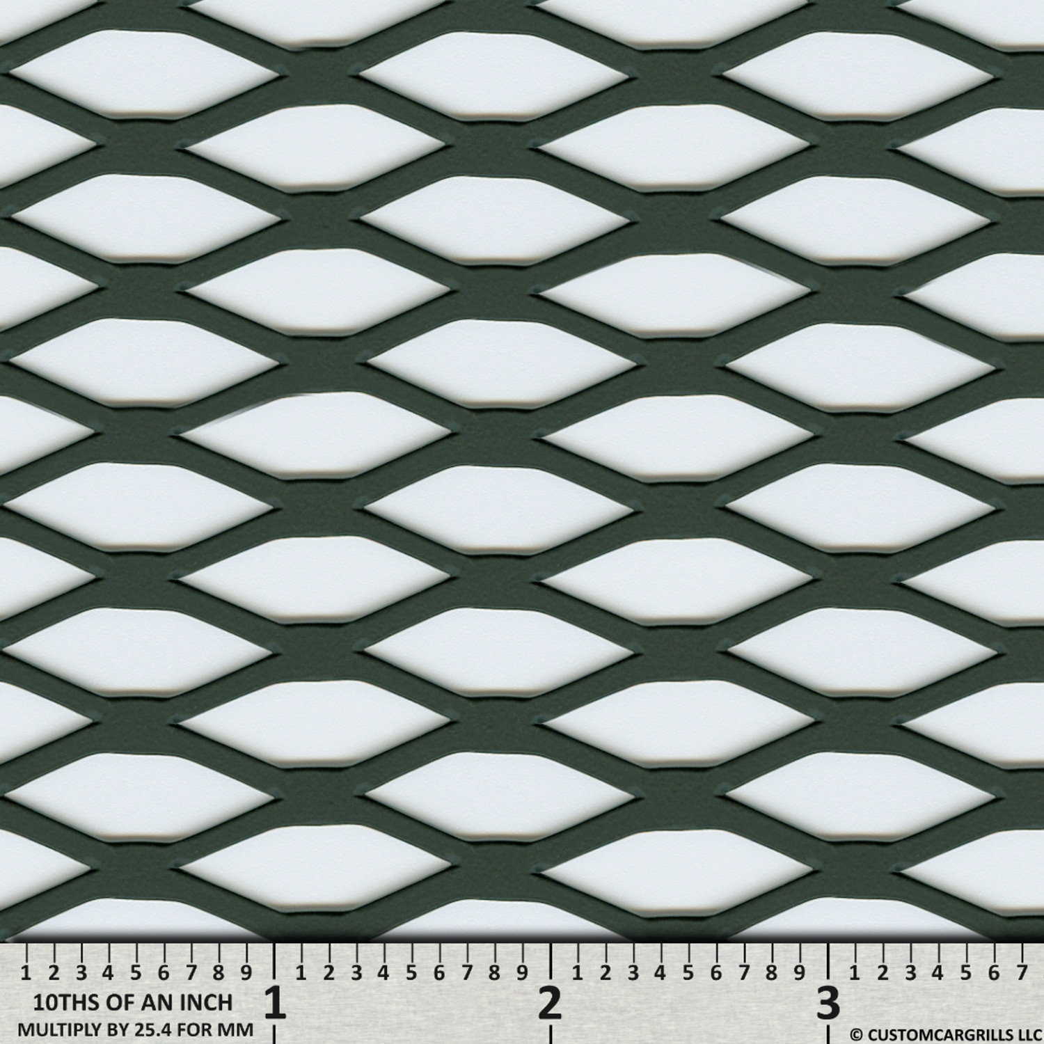 12in. x 48in. Diamond XXL Flat Grill Mesh Sheet - Flat Black