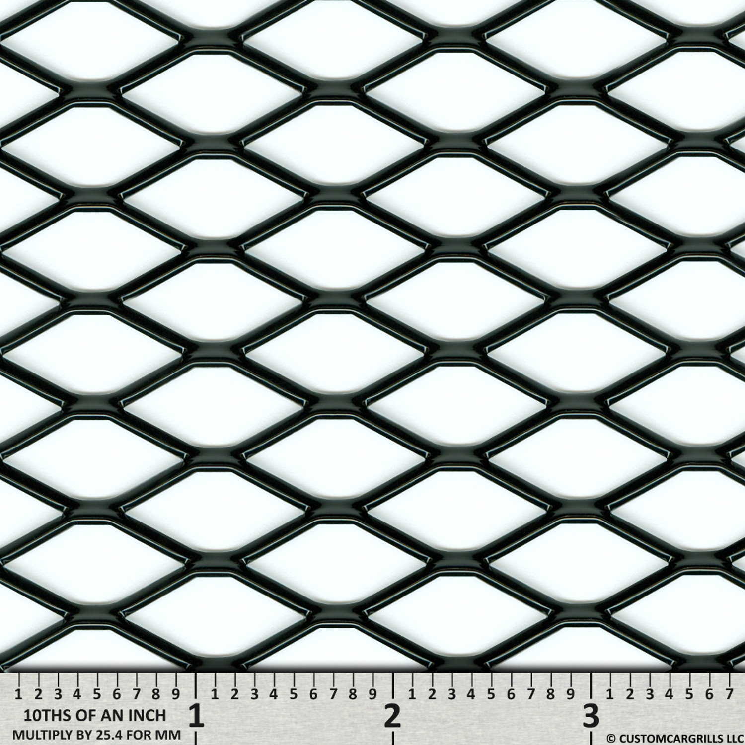 24in. x 48in. Diamond XXL Grill Mesh Sheet - Gloss Black