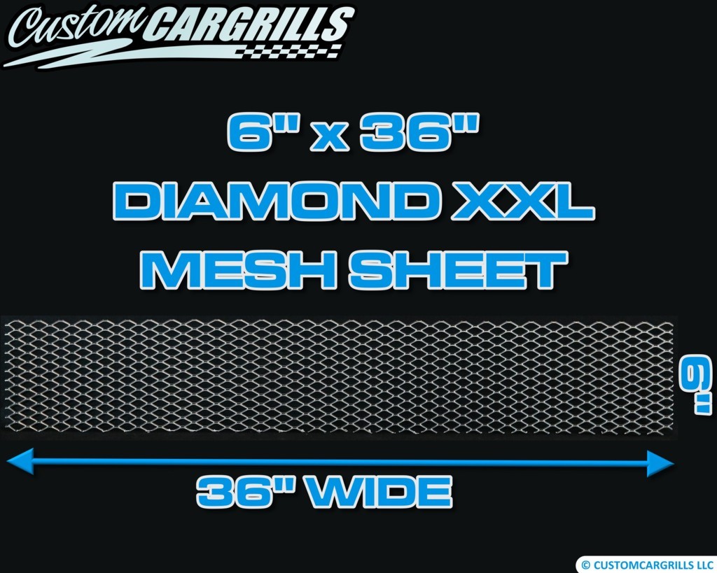 6in. x 36in. Diamond XXL Grill Mesh Sheet - Silver #4