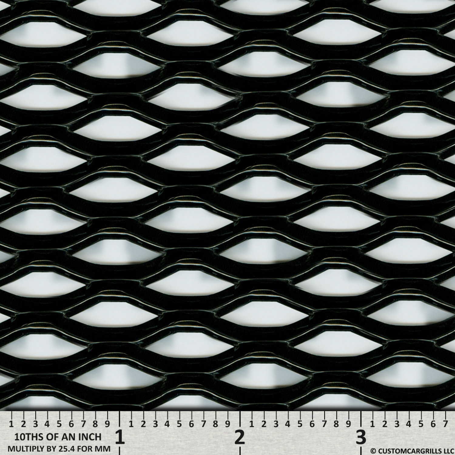 12in. x 48in. HD Diamond XXL Aluminum Grill Mesh Sheet - Black