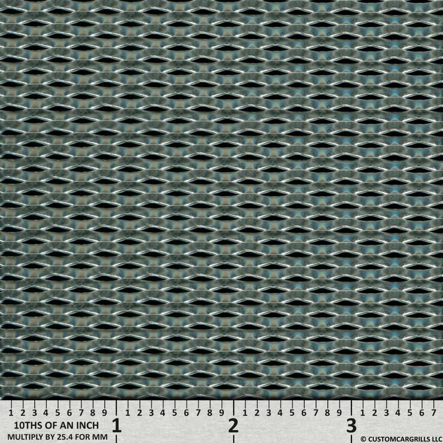 6in. x 36in. HD Small Diamond Grill Mesh Sheet - Silver