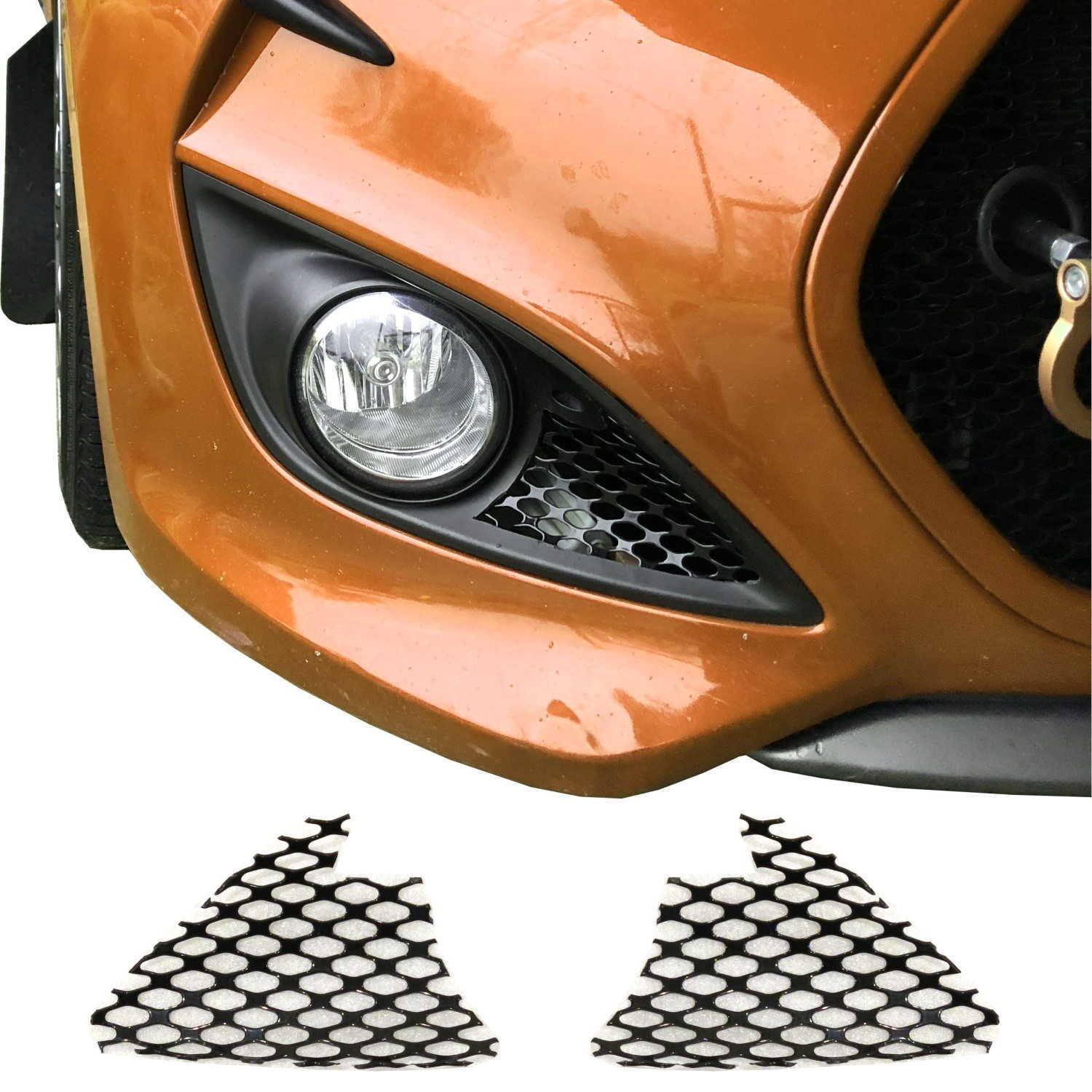 2012 - 2017 Hyundai Veloster Turbo Fog Light Mesh Set