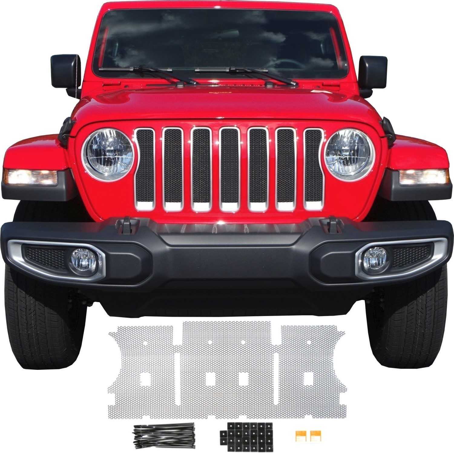 2018 - 2023 Jeep Wrangler JL Mesh Grill Insert kit by customcargrills