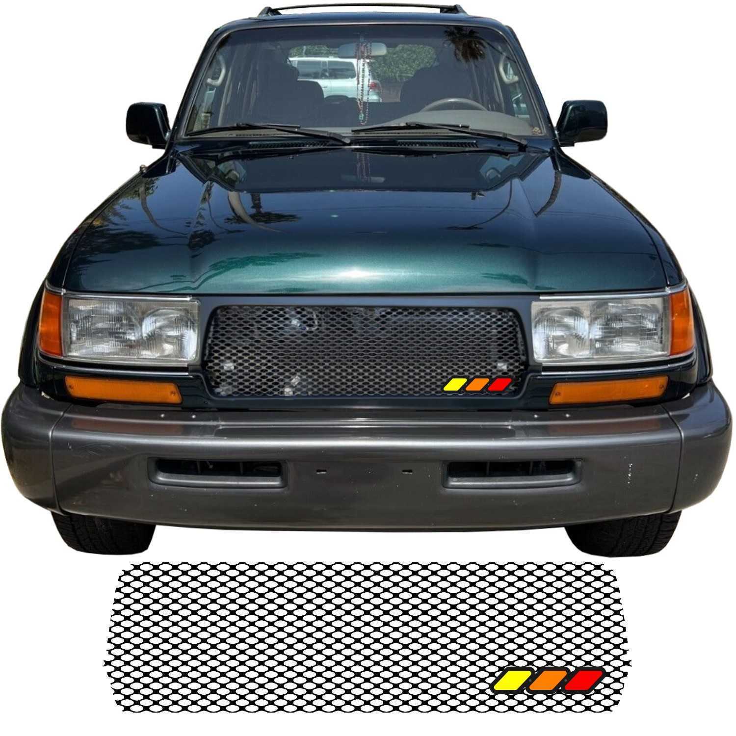 Mesh Grill with  Tri-Color Emblem for 1991 - 1994 Toyota Land Cruiser Series 80