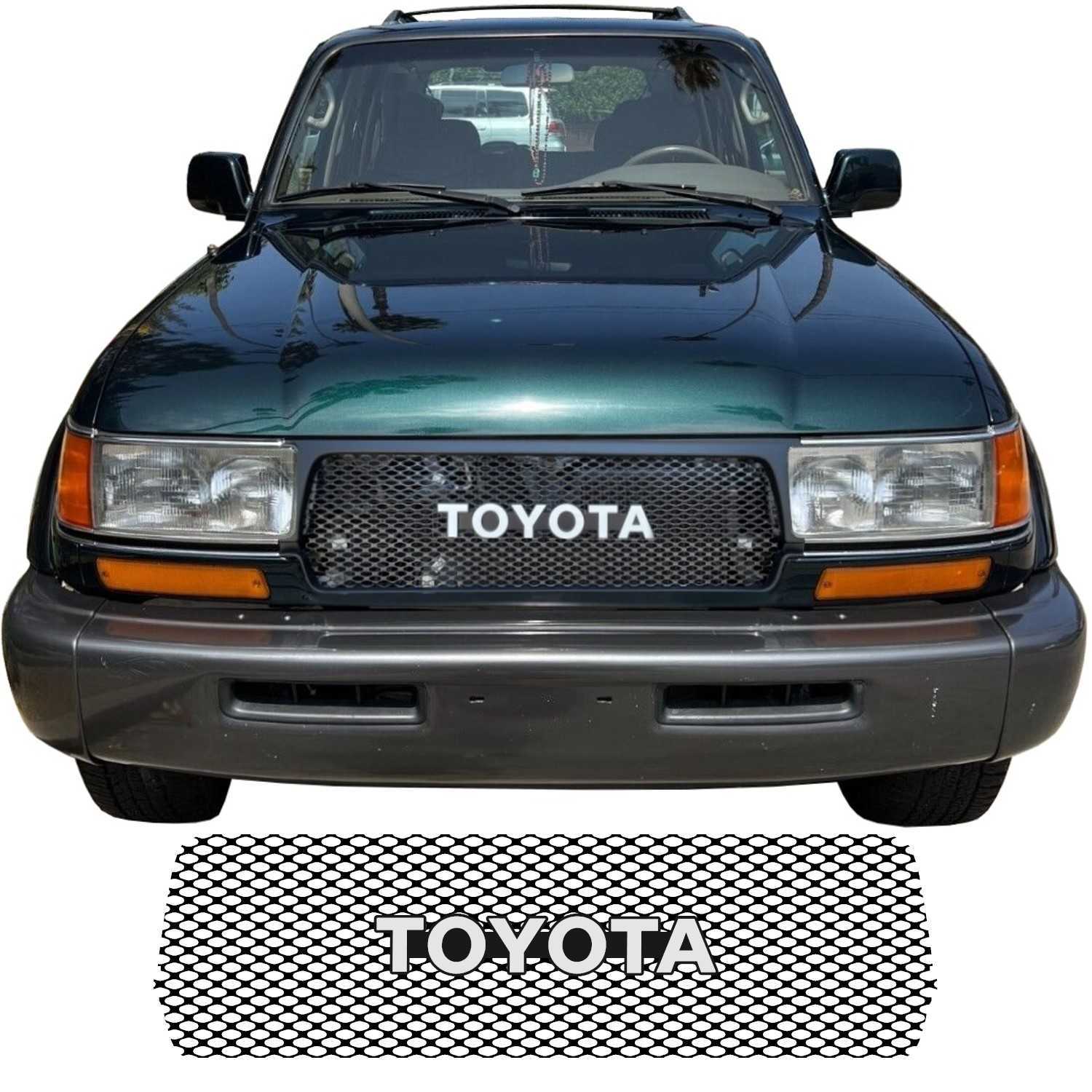 1991 - 1994 Toyota Land Cruiser Series 80 Grill Mesh and Toyota Emblem