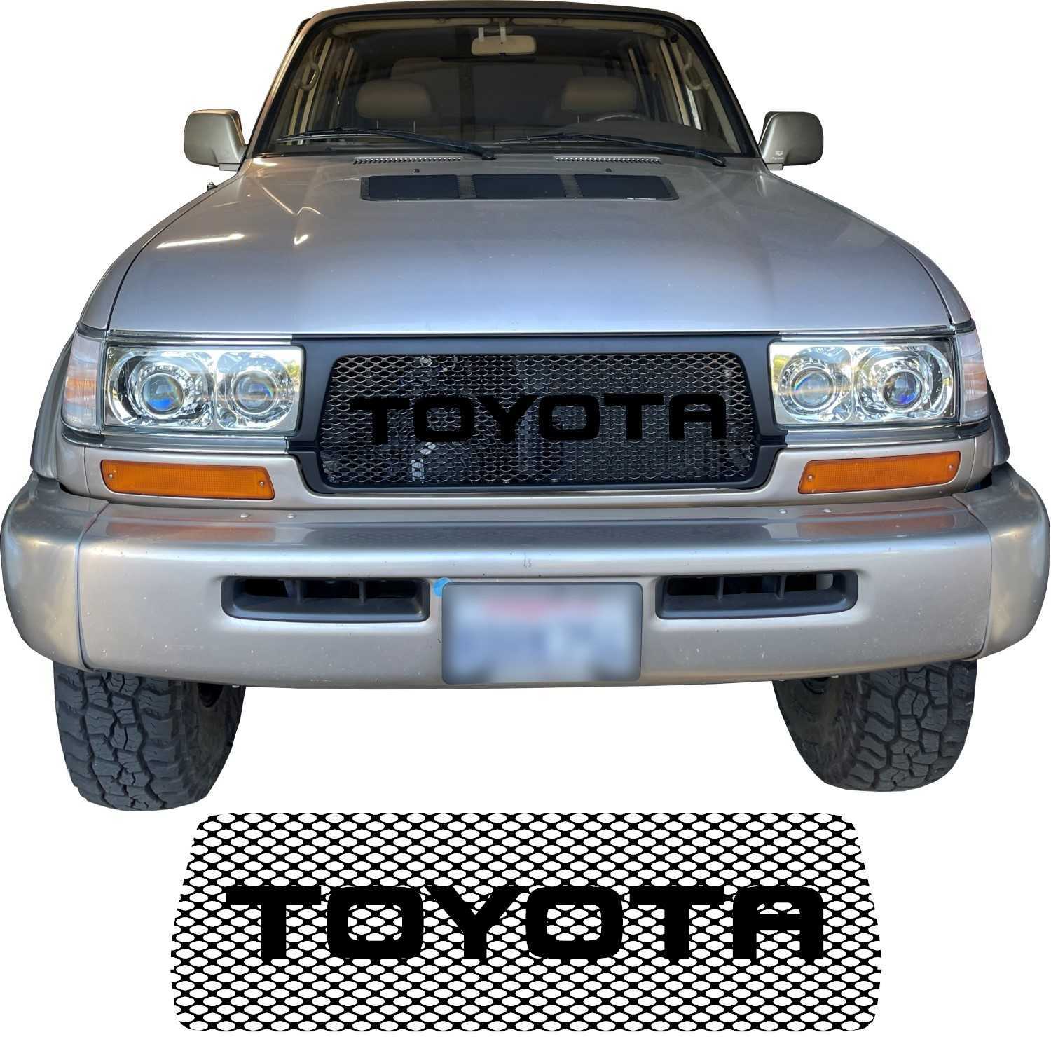 1995 - 1997 Toyota Land Cruiser Series 80 Grill Mesh and Big Letters