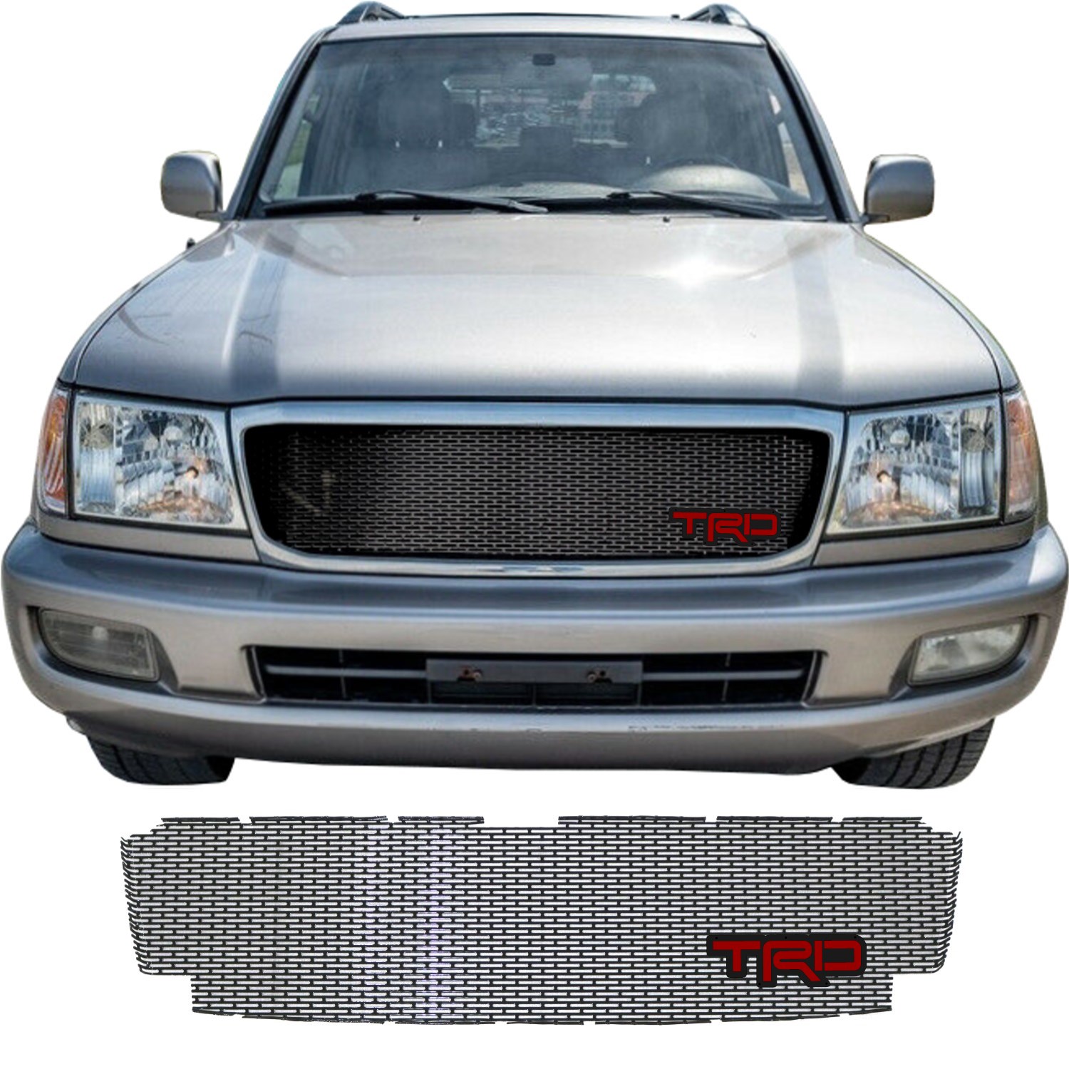 2003 - 2005 Toyota Land Cruiser Series 100 Grill Mesh and TRD Emblem