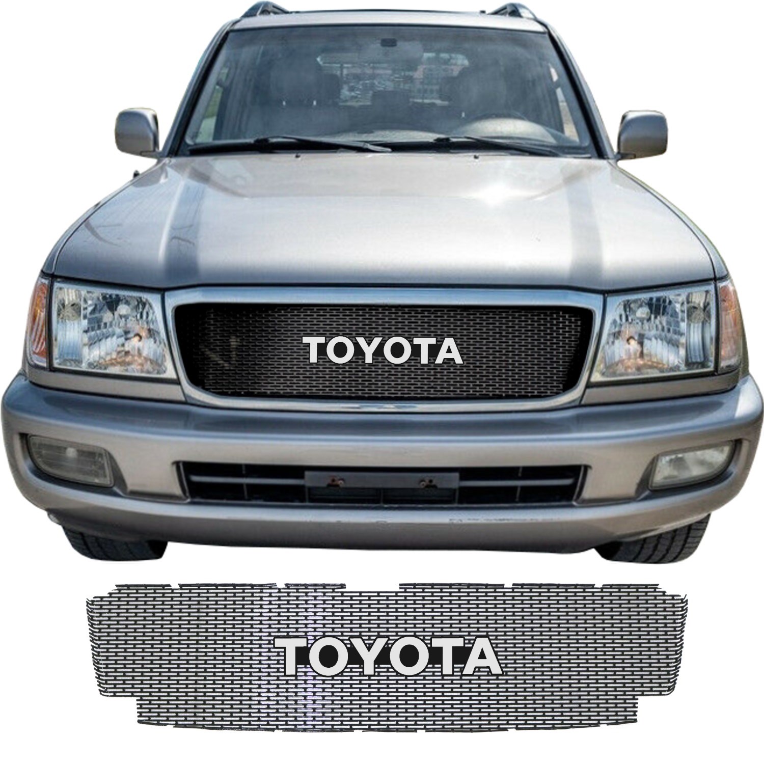 2003 - 2005 Toyota Land Cruiser Series 100 Grill Mesh and Toyota Emblem #1