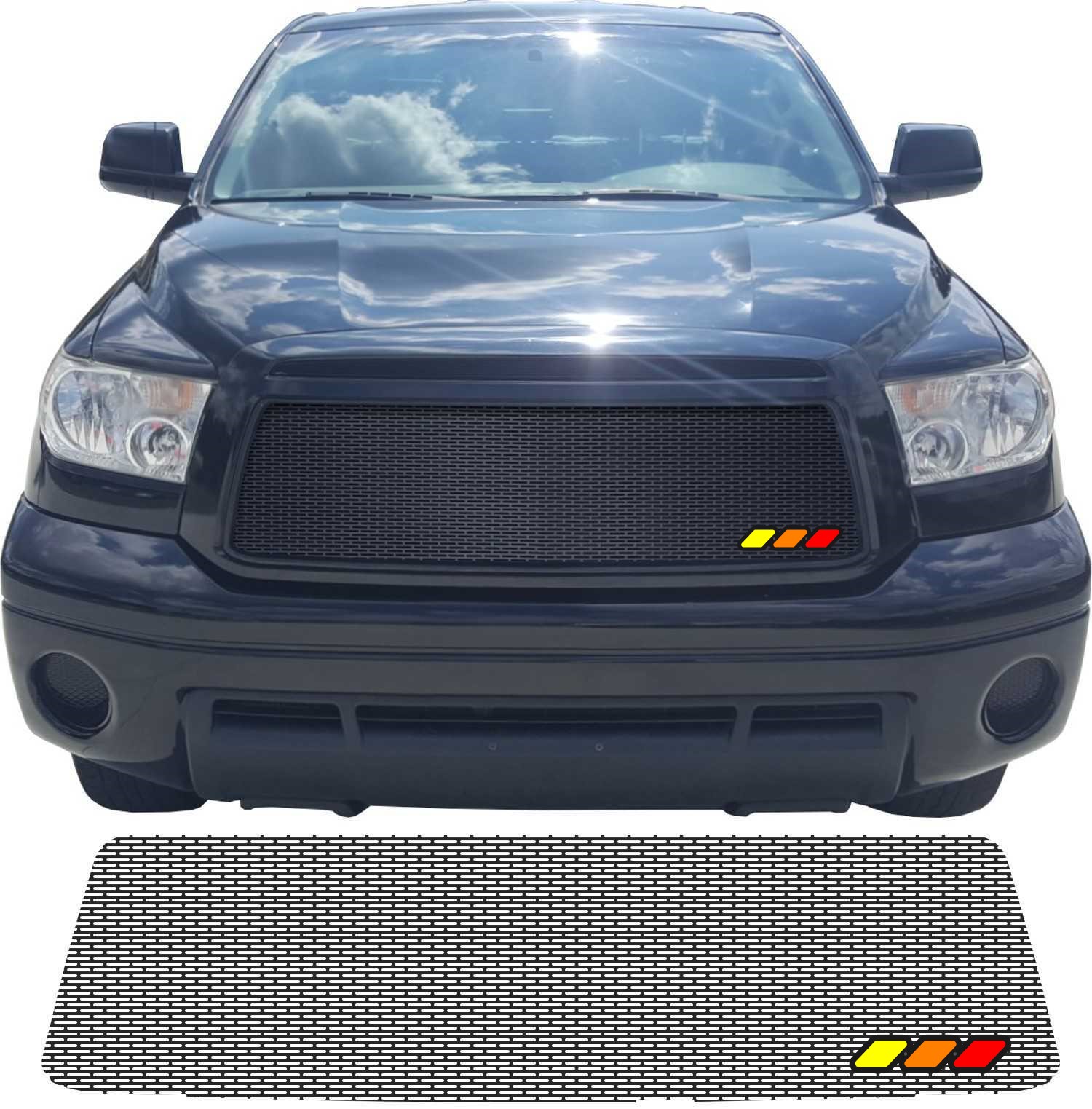 Mesh Grill with Tri-Color Emblem for 2010 - 2013 Toyota Tundra