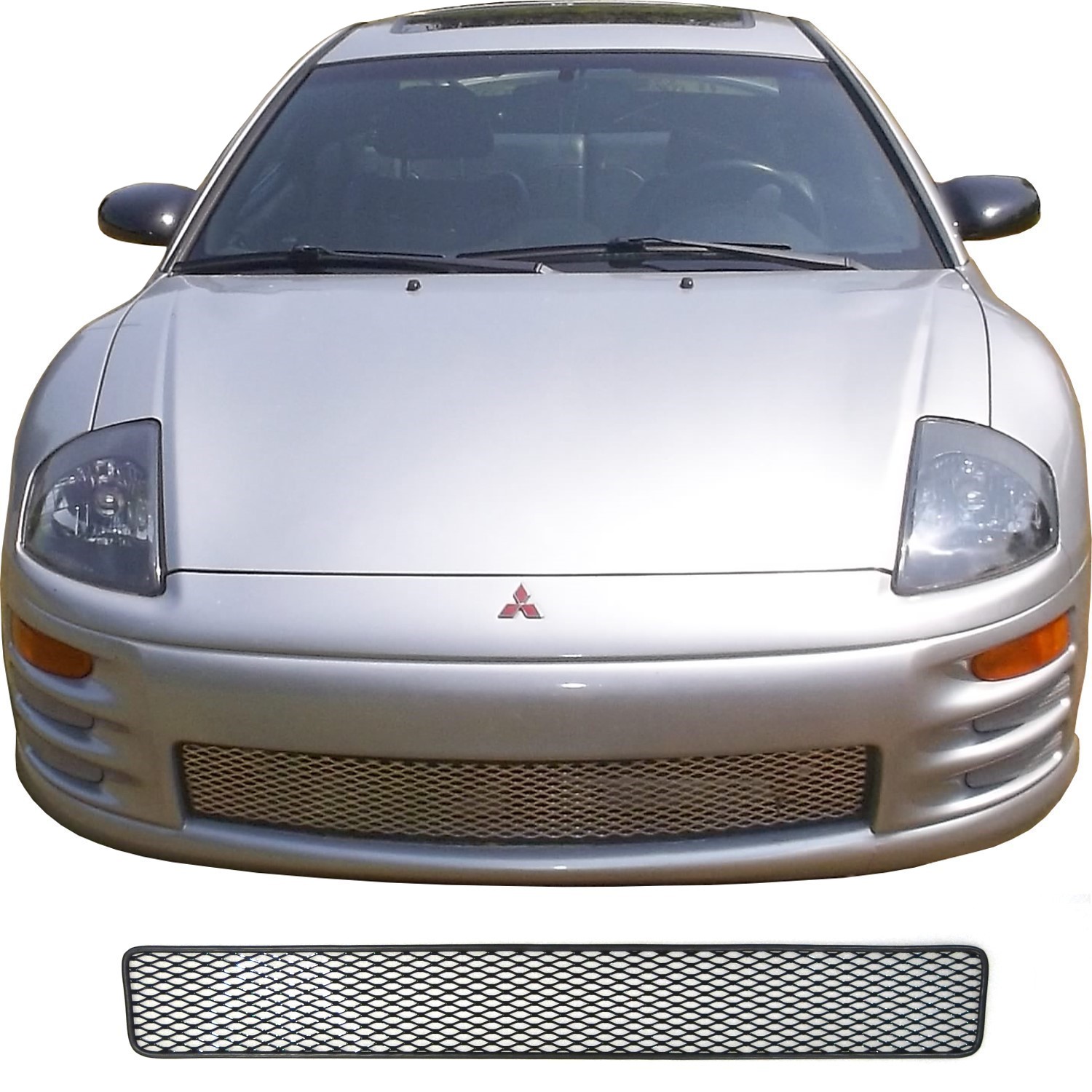 Grillcraft MIT3310B MX Series Black Lower 1pc Mesh Grill Grille Insert for Mitsubishi Eclipse