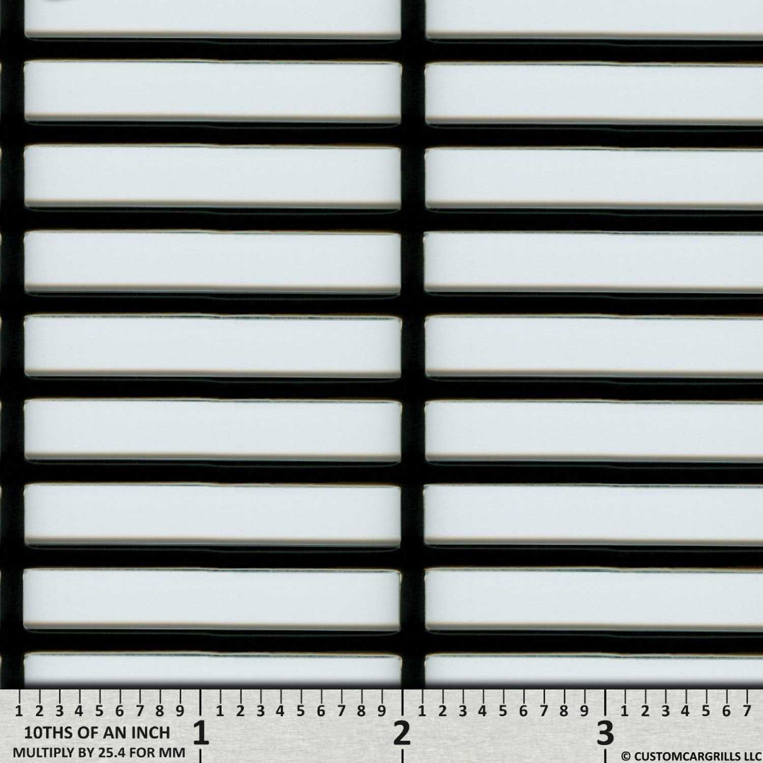 6in. x 36in. Perforated Rectangle Grill Mesh Sheet - Gloss Black