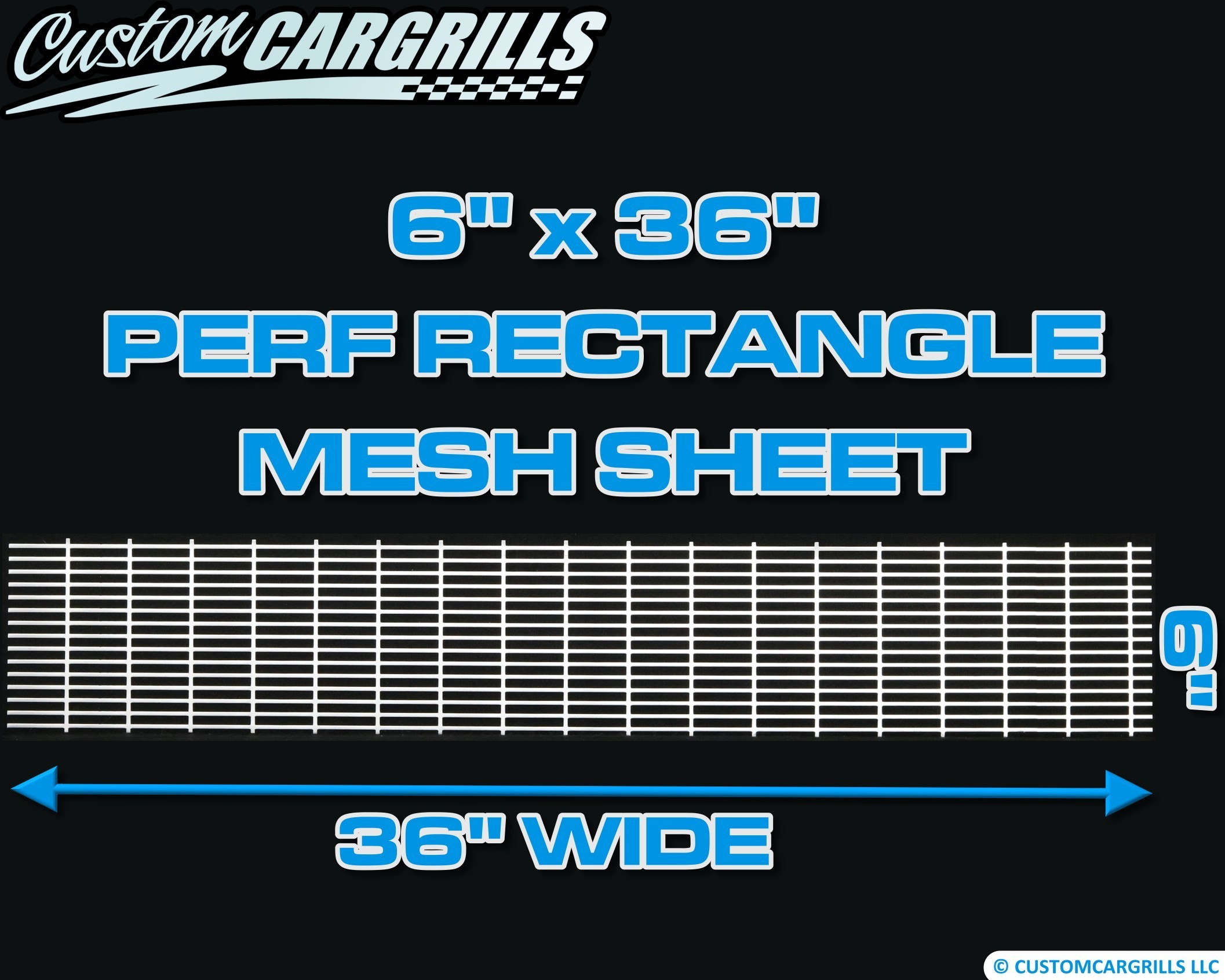 6in. x 36in. Perforated Rectangle Grill Mesh Sheet - Silver #4