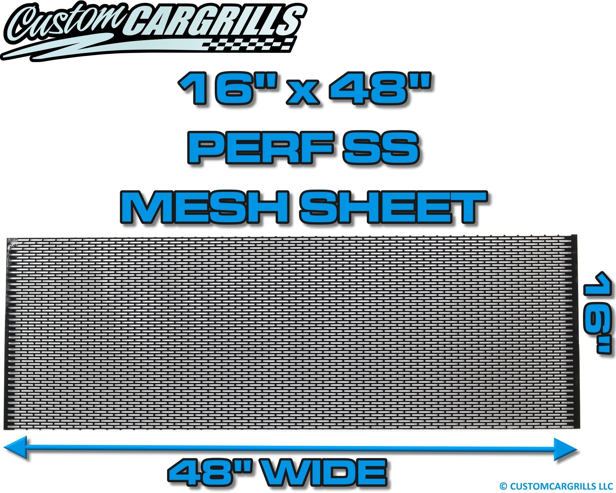 16in. x 48in. Perforated SS Grill Mesh Sheet - Gloss Black #4