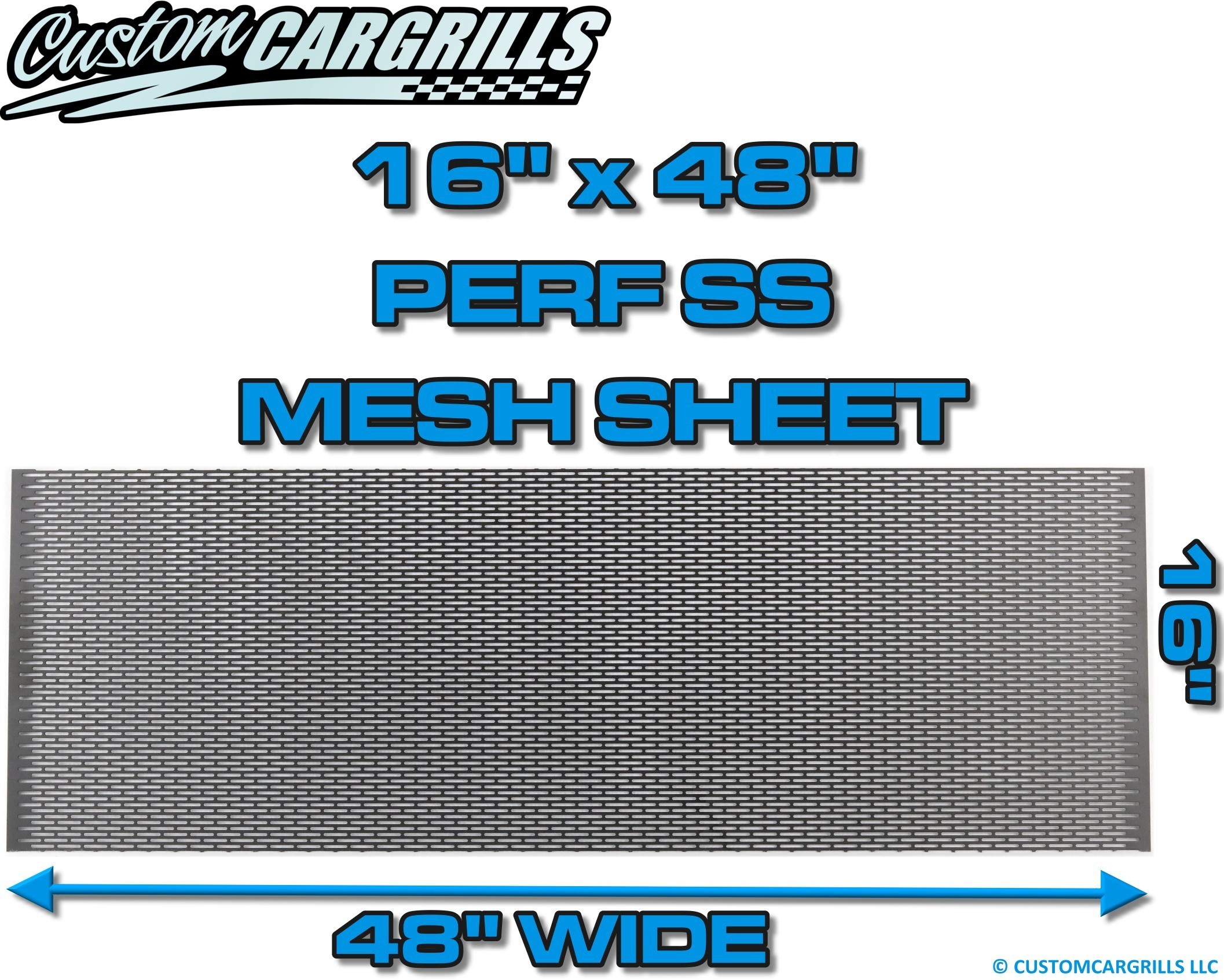 16in. x 48in. Perforated SS Grill Mesh Sheet - Flat Black #4