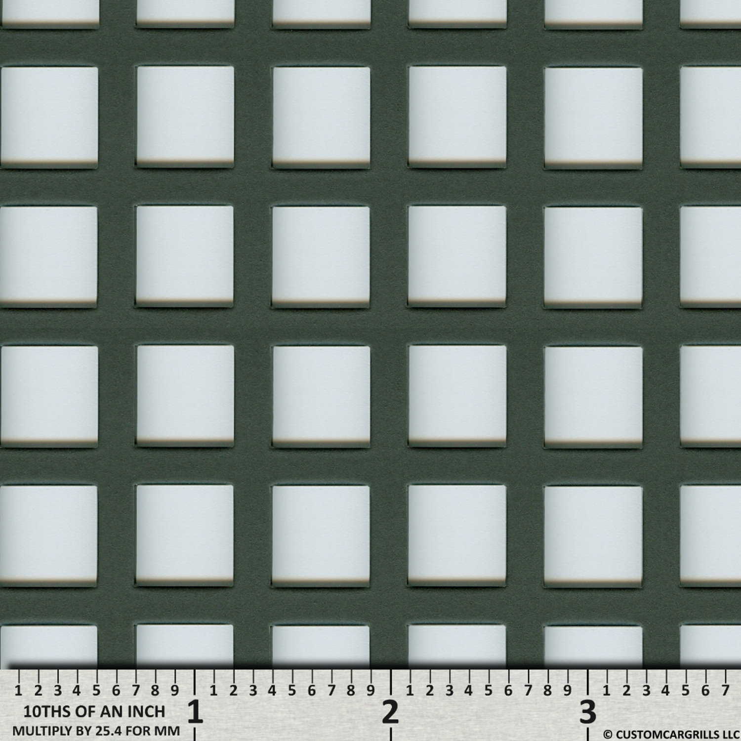 16in. x 48in. Perforated Square Grill Mesh Sheet - Flat Black