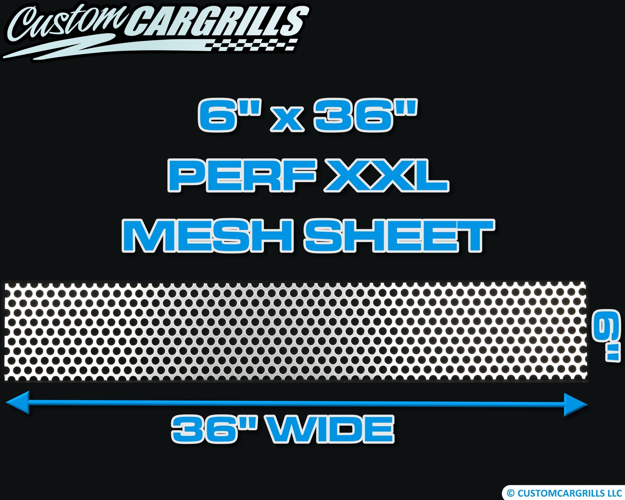 6in. x 36in. Perforated XXL Grill Mesh Sheet - Silver #4