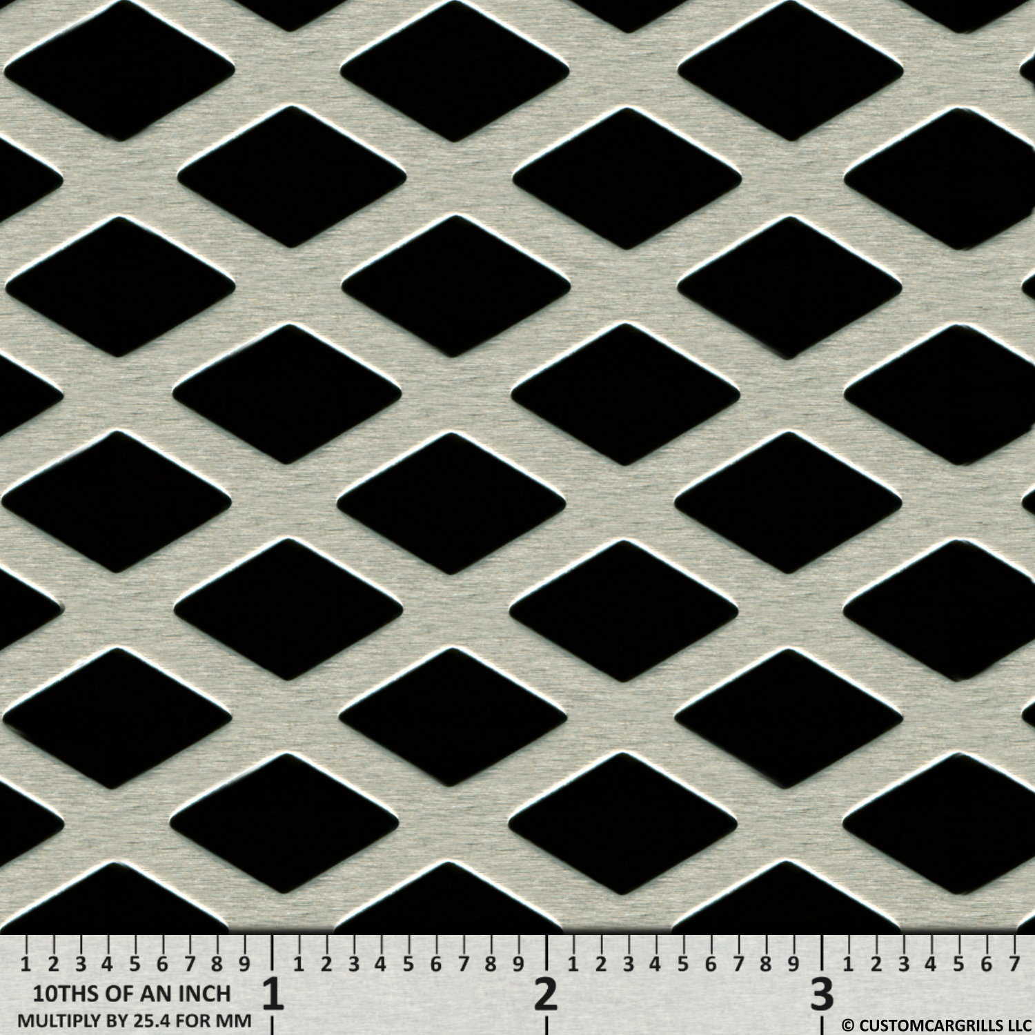 customcargrills Perforated Diamond Aluminum Grill Mesh Sheets