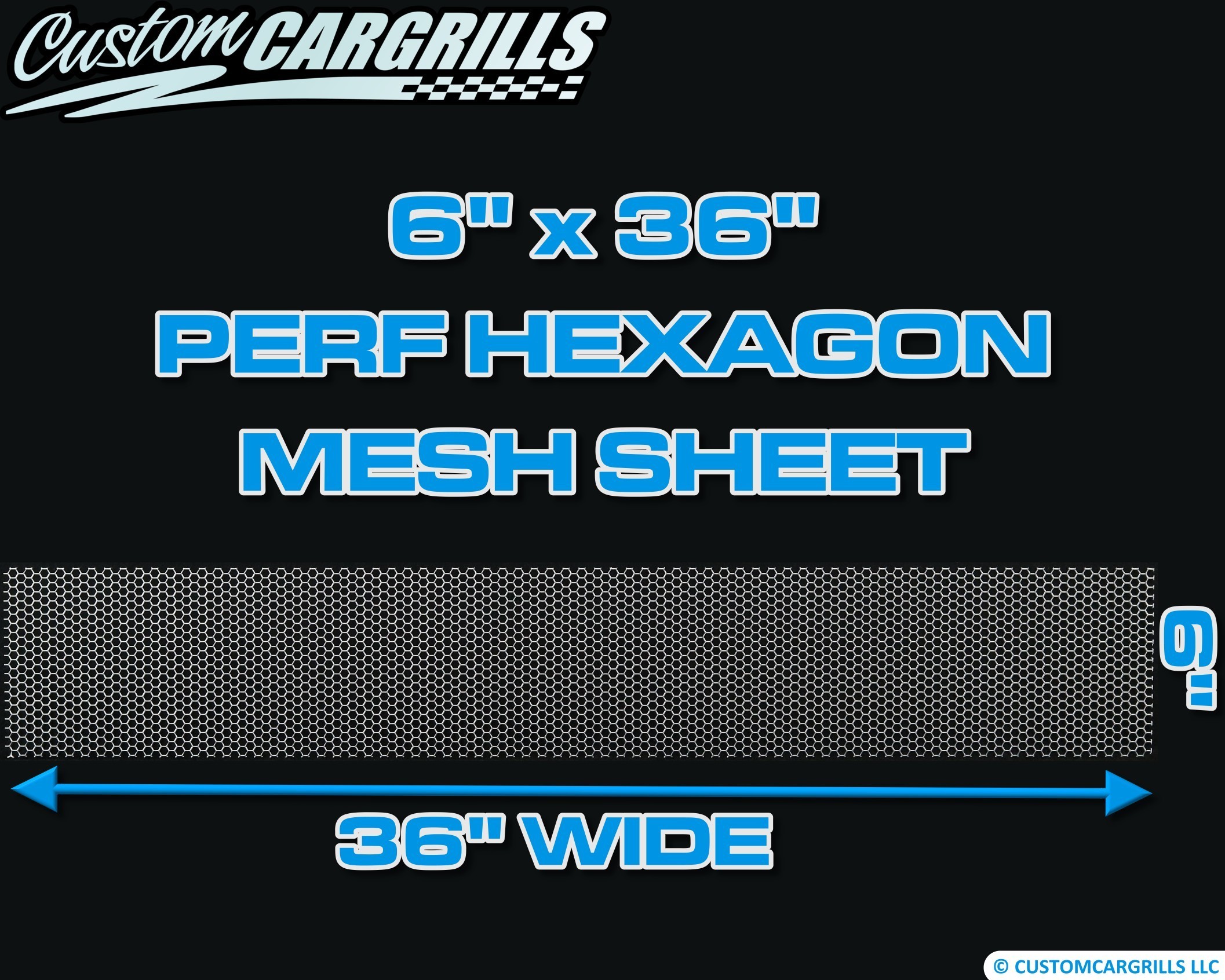 6in. x 36in. Perforated Hex Grill Mesh Sheet - Silver #4
