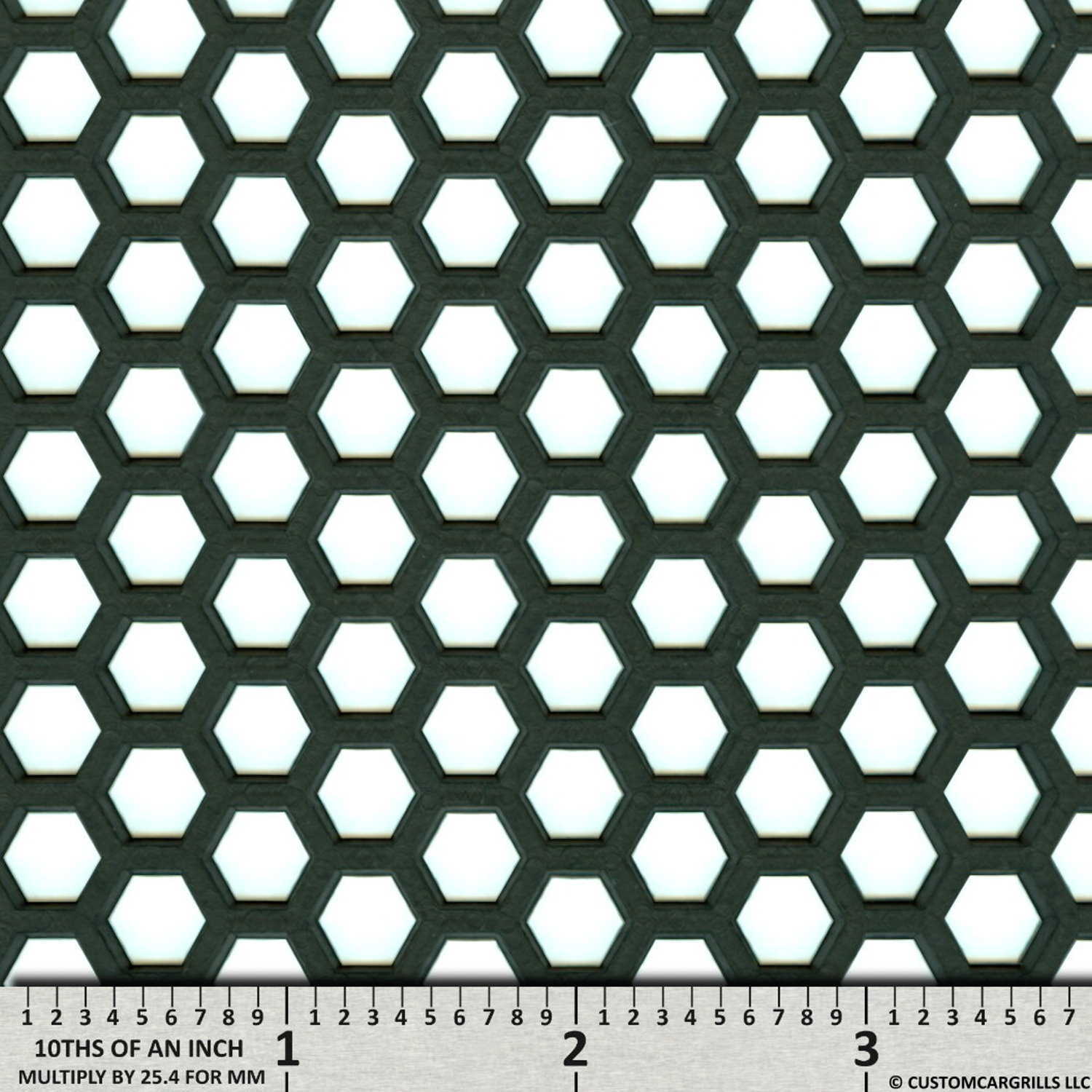 15.5in. x 47in. Plastic Hexagon Grill Mesh Sheet - Black