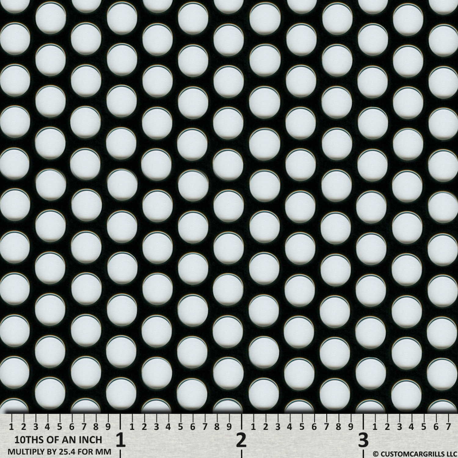 24in. x 48in. Small Perforated Grill Mesh Sheet - Gloss Black
