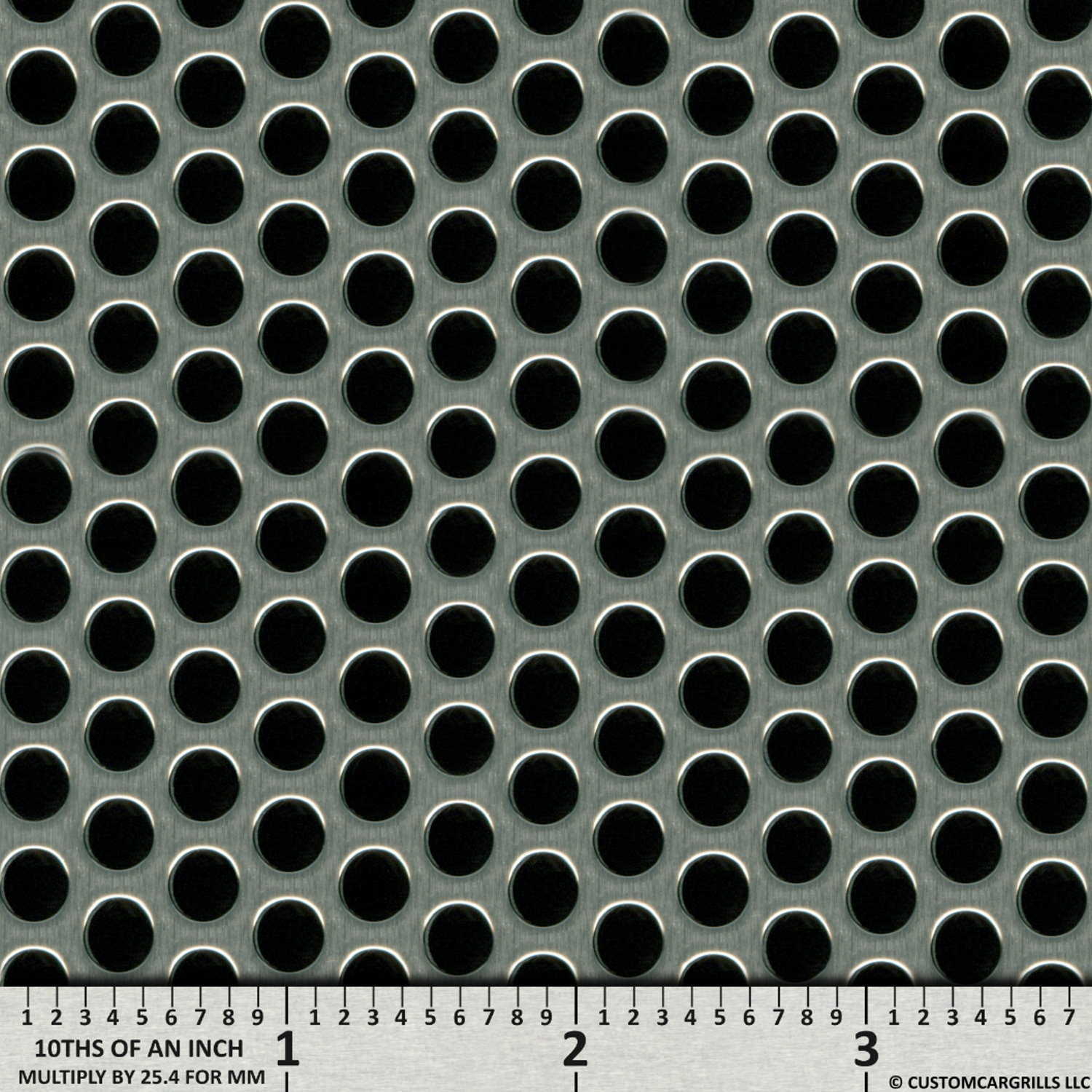 16in. x 48in. Small Perforated Grill Mesh Sheet - Silver