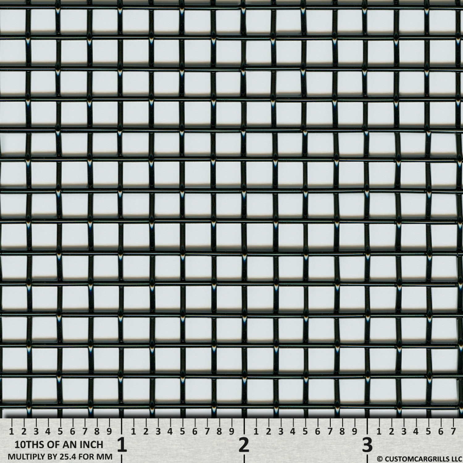 12in. x 48in. 0.25 Square Woven Grill Mesh Sheets - Gloss Black