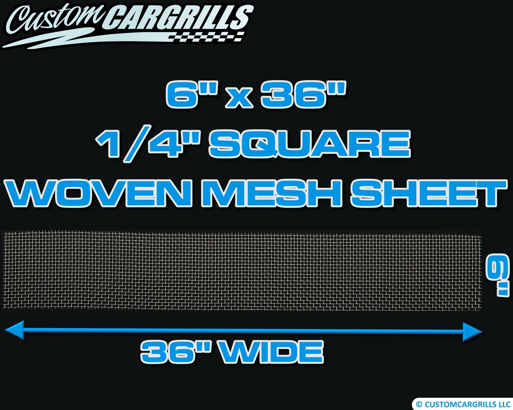 6in. x 36in. 0.25 Square Woven Grill Mesh Sheets - Silver #4