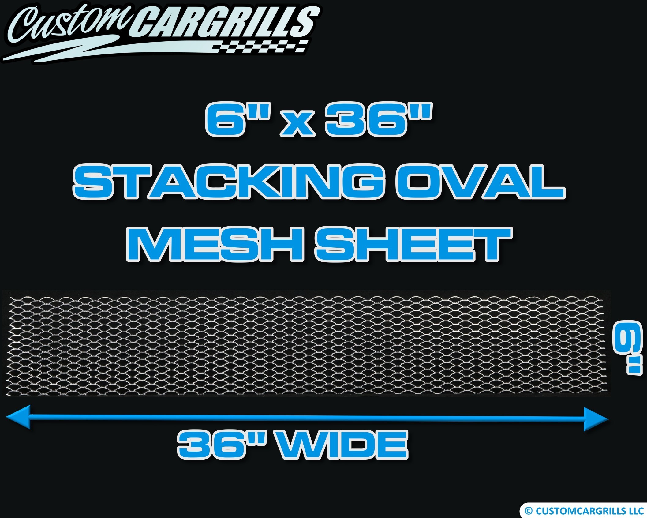 6in. x 36in. Stacking Oval Grill Mesh Sheet - Silver #4