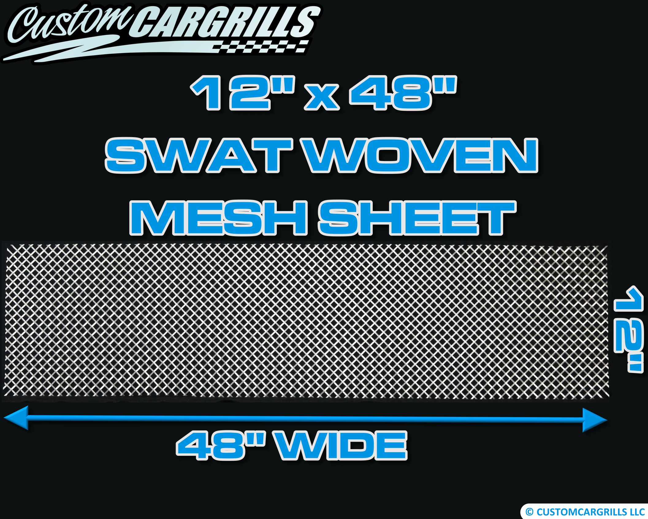 12in. x 48in. Woven SWAT Grill Mesh Sheets - Silver #4