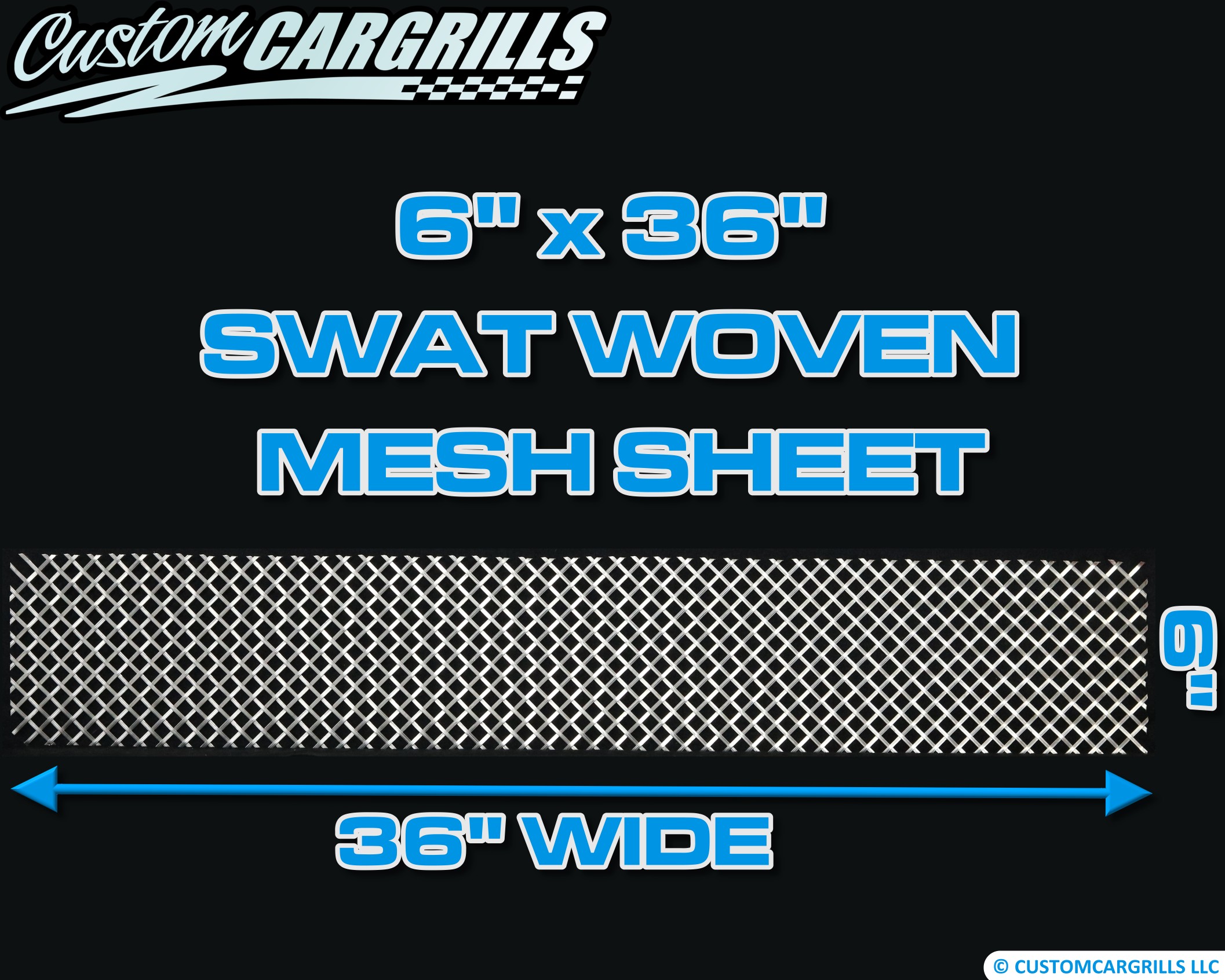 6in. x 36in. Woven SWAT Grill Mesh Sheets - Silver #4