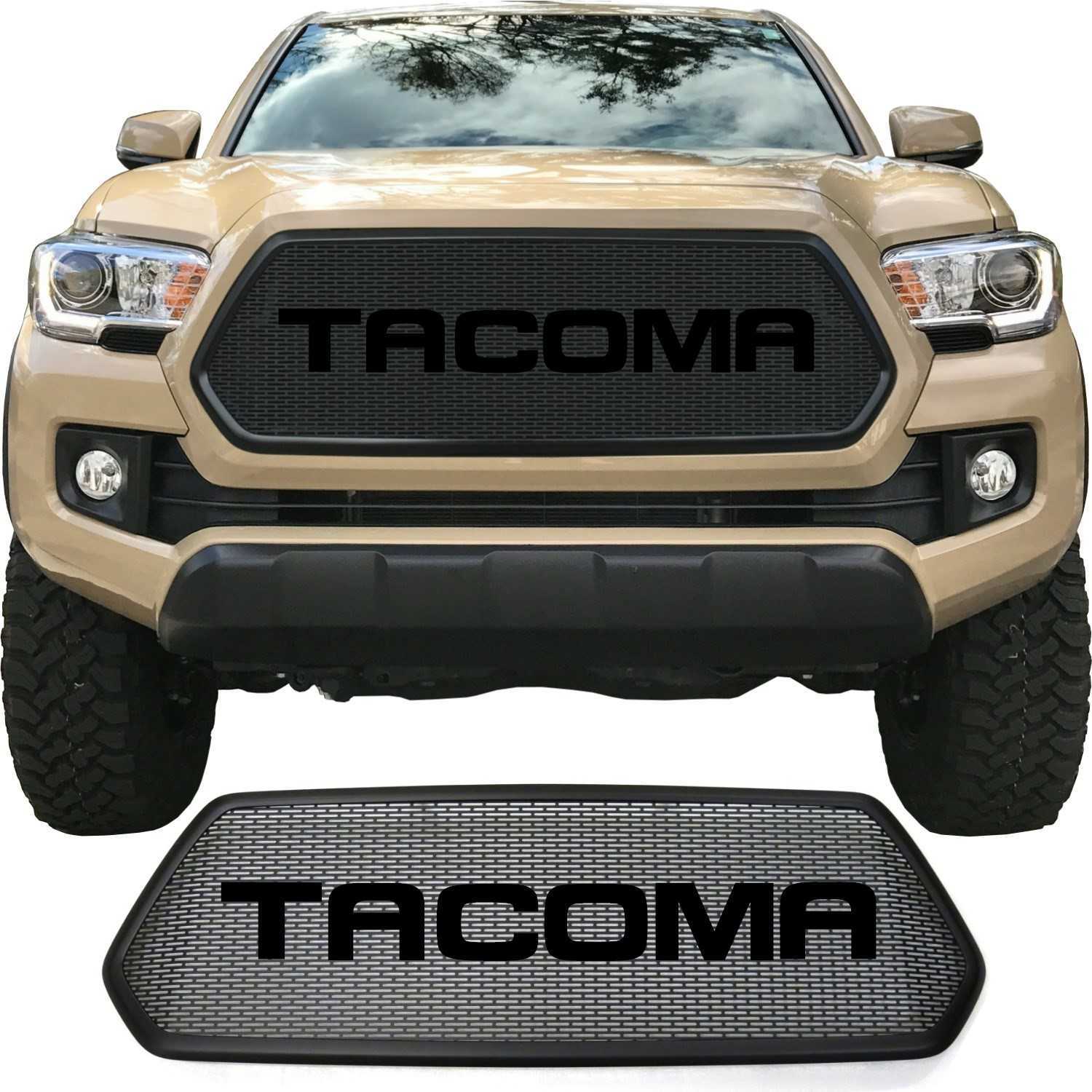 2016 - 2017 Toyota Tacoma Mesh Grill with Bezel and Round Lettering #3