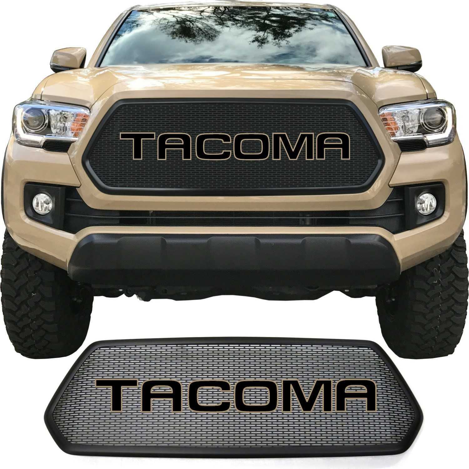 2016 - 2017 Toyota Tacoma Mesh Grill with Bezel and Round Lettering #4