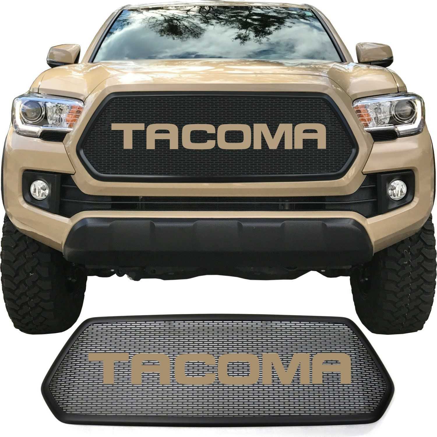 2016 - 2017 Toyota Tacoma Mesh Grill with Bezel and Round Lettering #2