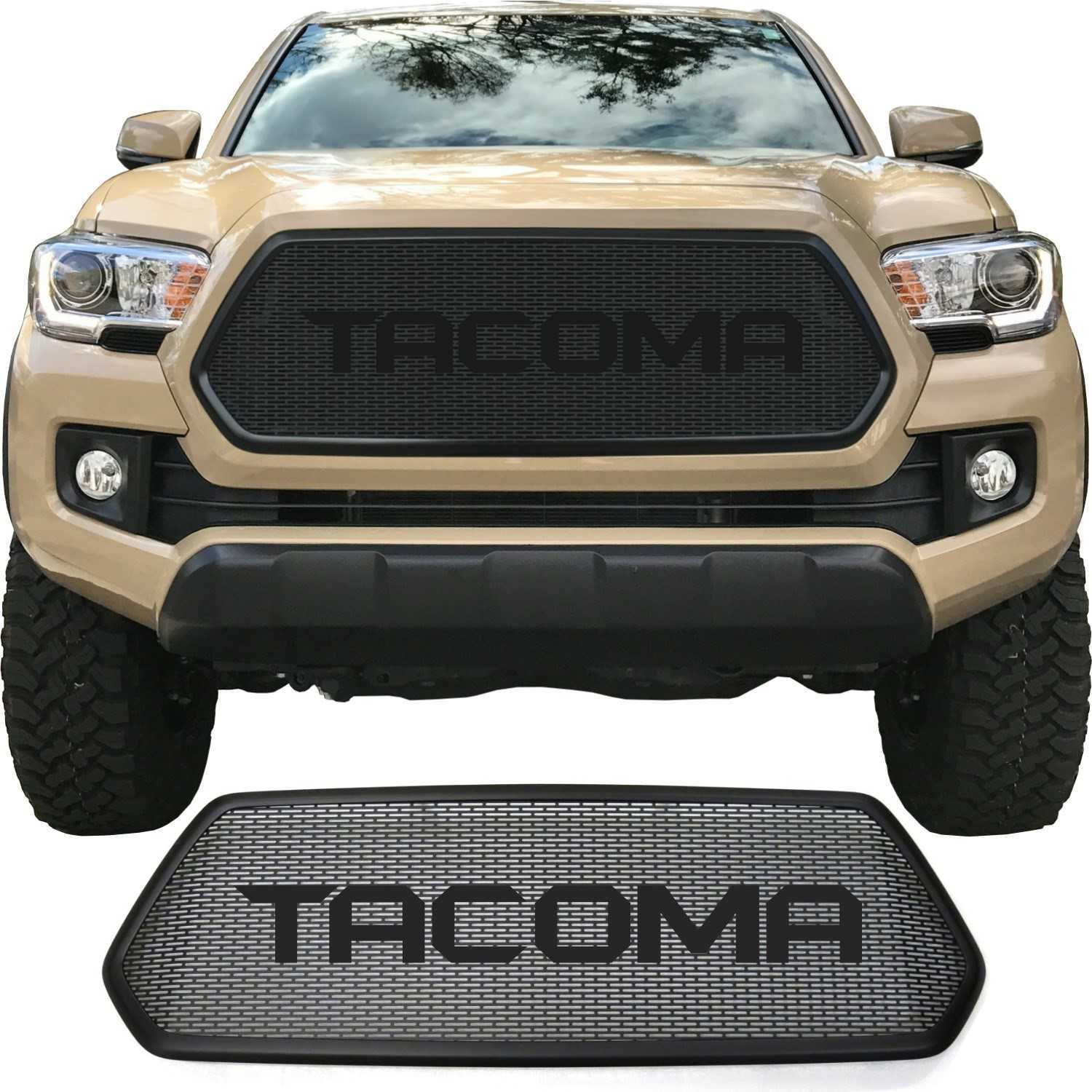 2016 - 2017 Toyota Tacoma Mesh Grill with Bezel and Sharp Letters #3